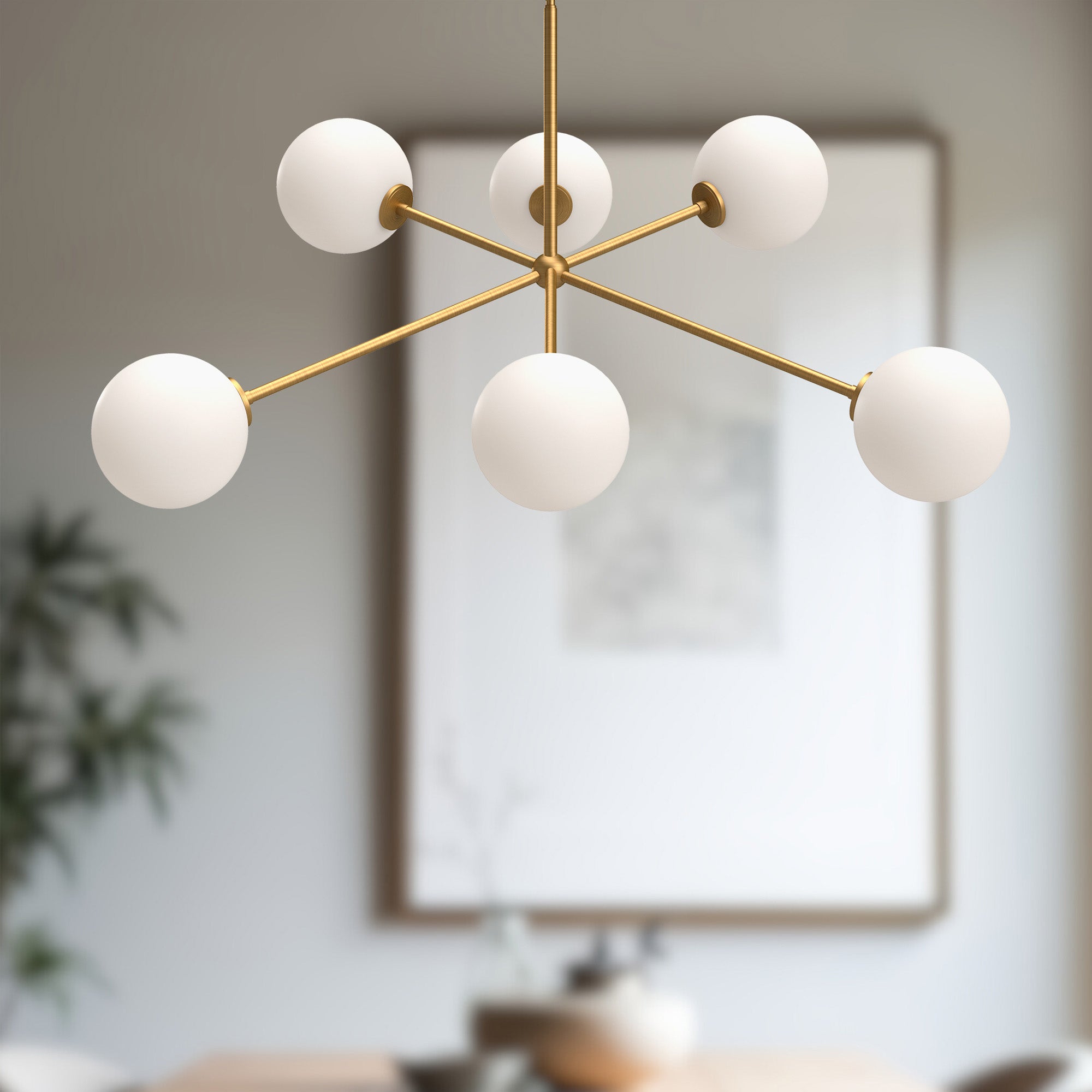Cassia 40-in Steel Chandelier