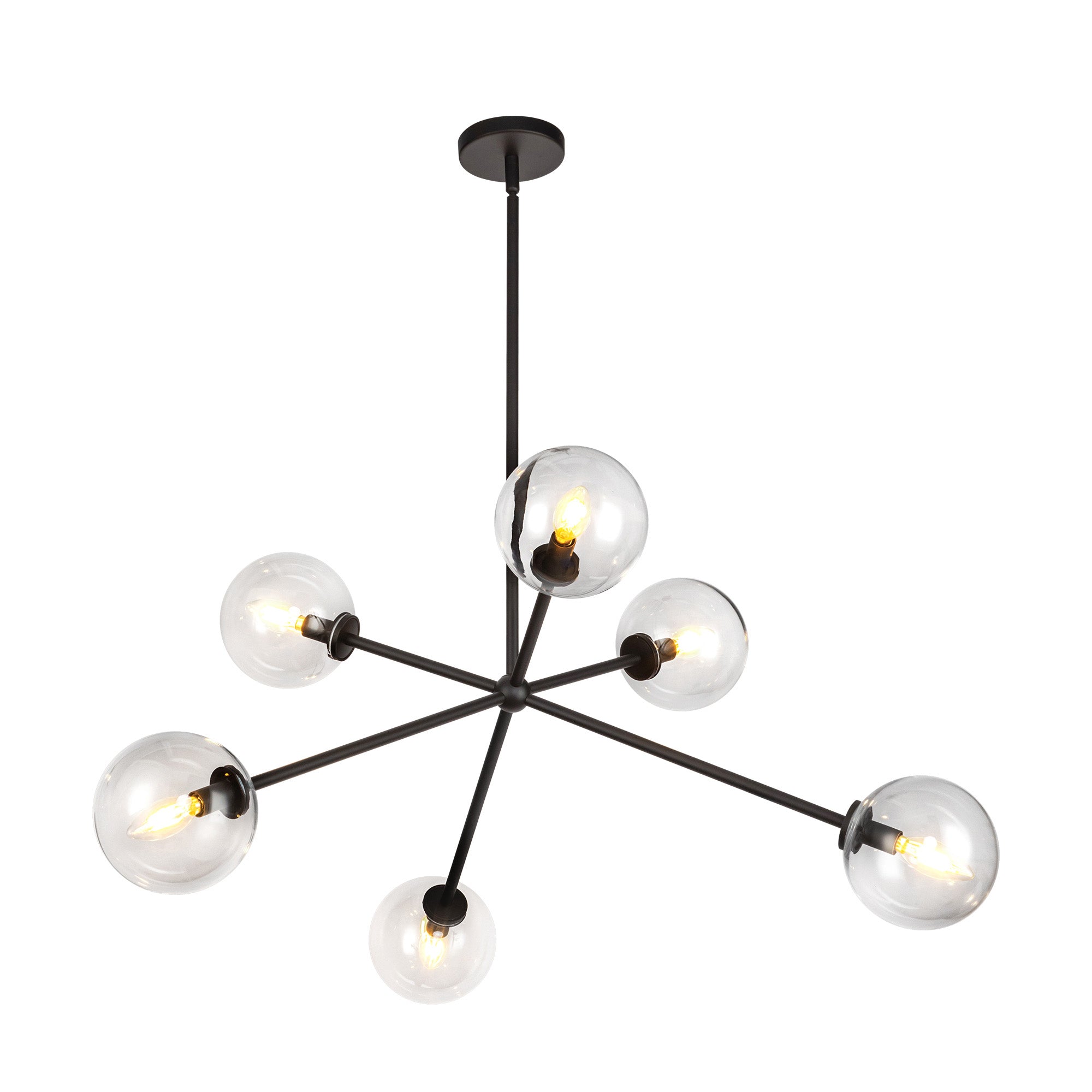 Cassia 40-in Steel Chandelier