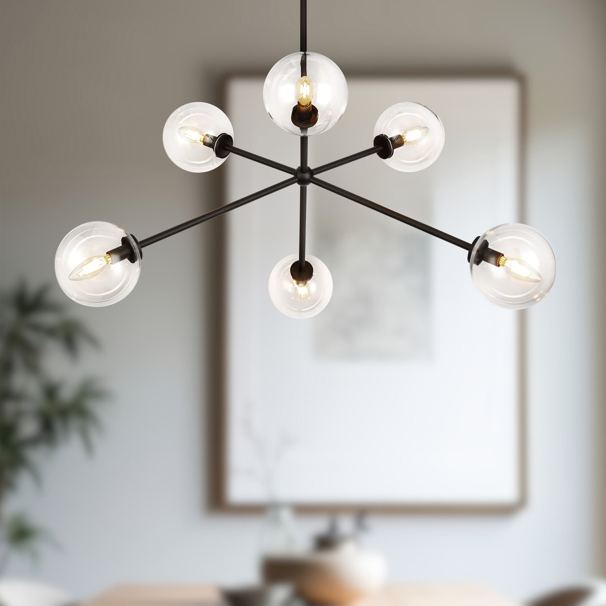 Cassia 40-in Steel Chandelier