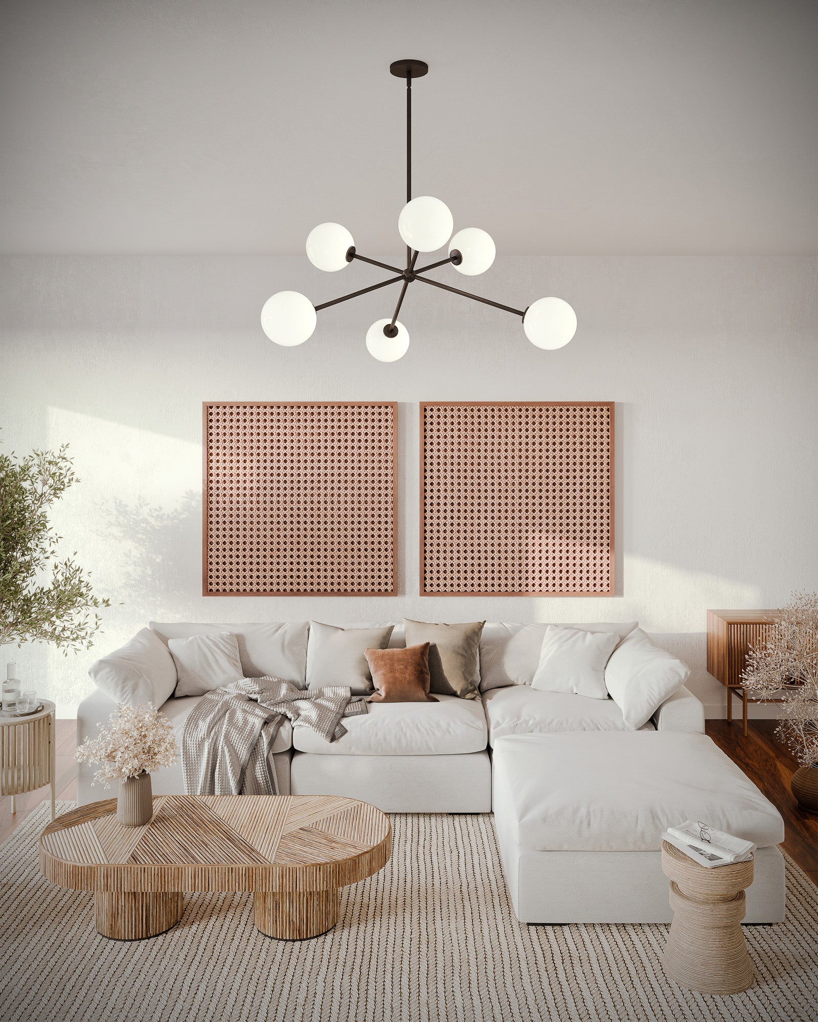 Cassia 40-in Steel Chandelier