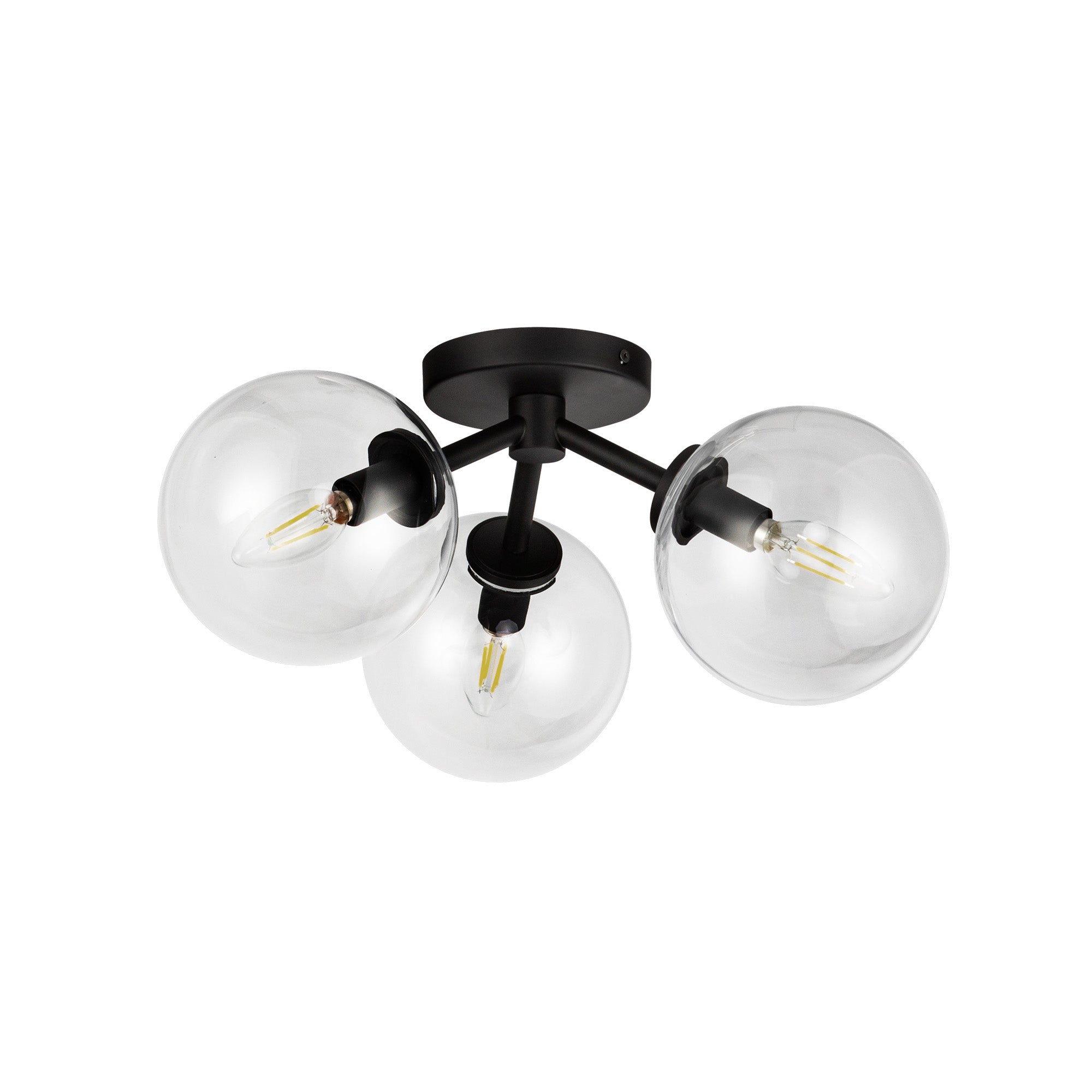 Cassia 17-in Steel Semi-Flush Mount