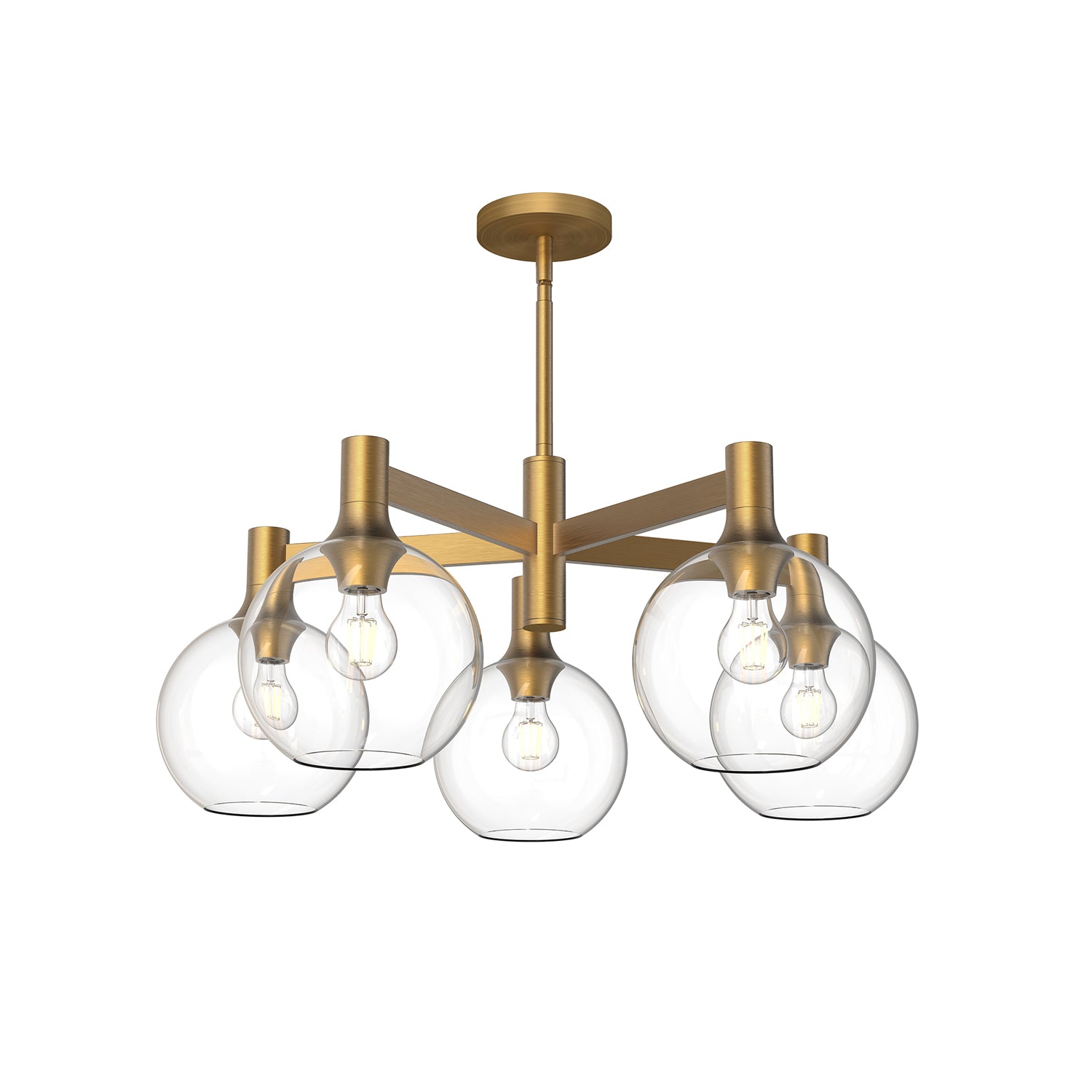 Castilla 29-in 5 Lights Steel Chandelier