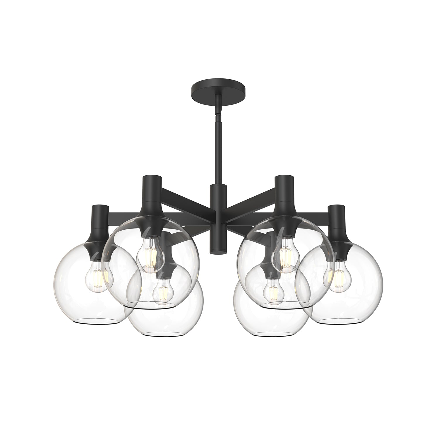 Castilla 29-in 6 Lights Steel Chandelier