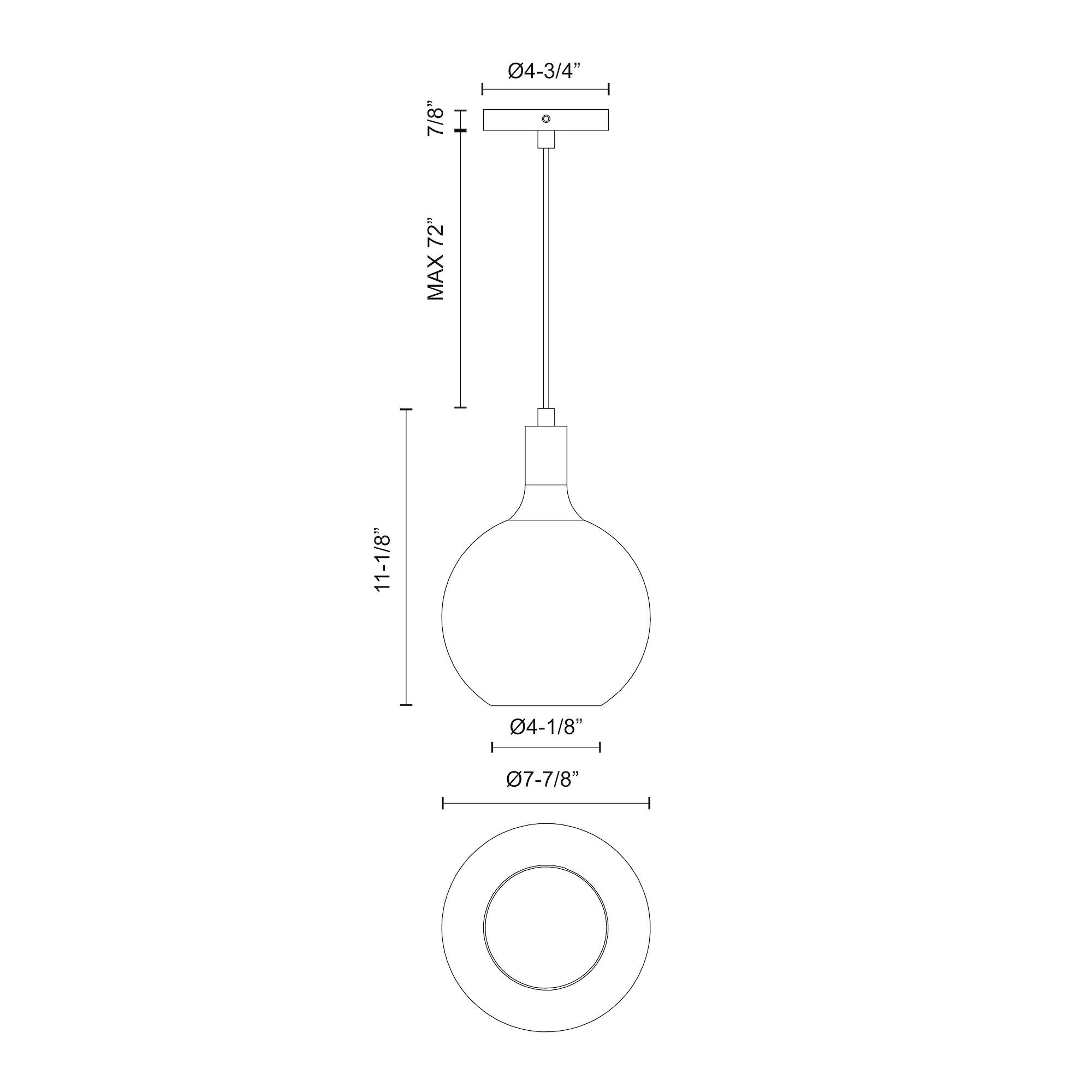 Castilla 8-in Steel Pendant