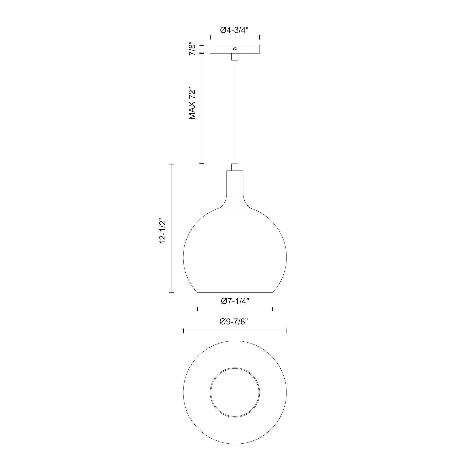 Castilla 10-in Steel Pendant