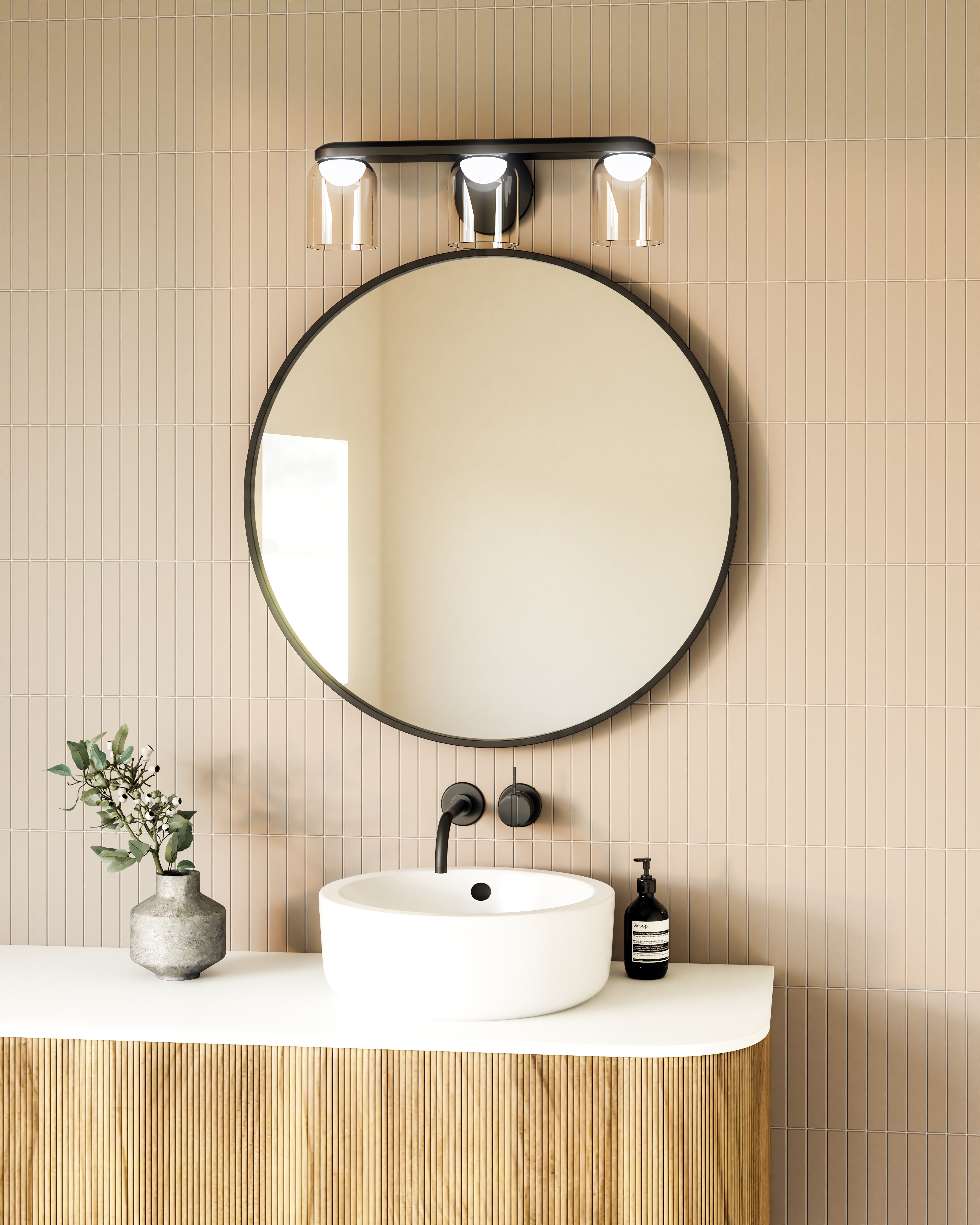 Cedar 20-in Aluminum Vanity Light