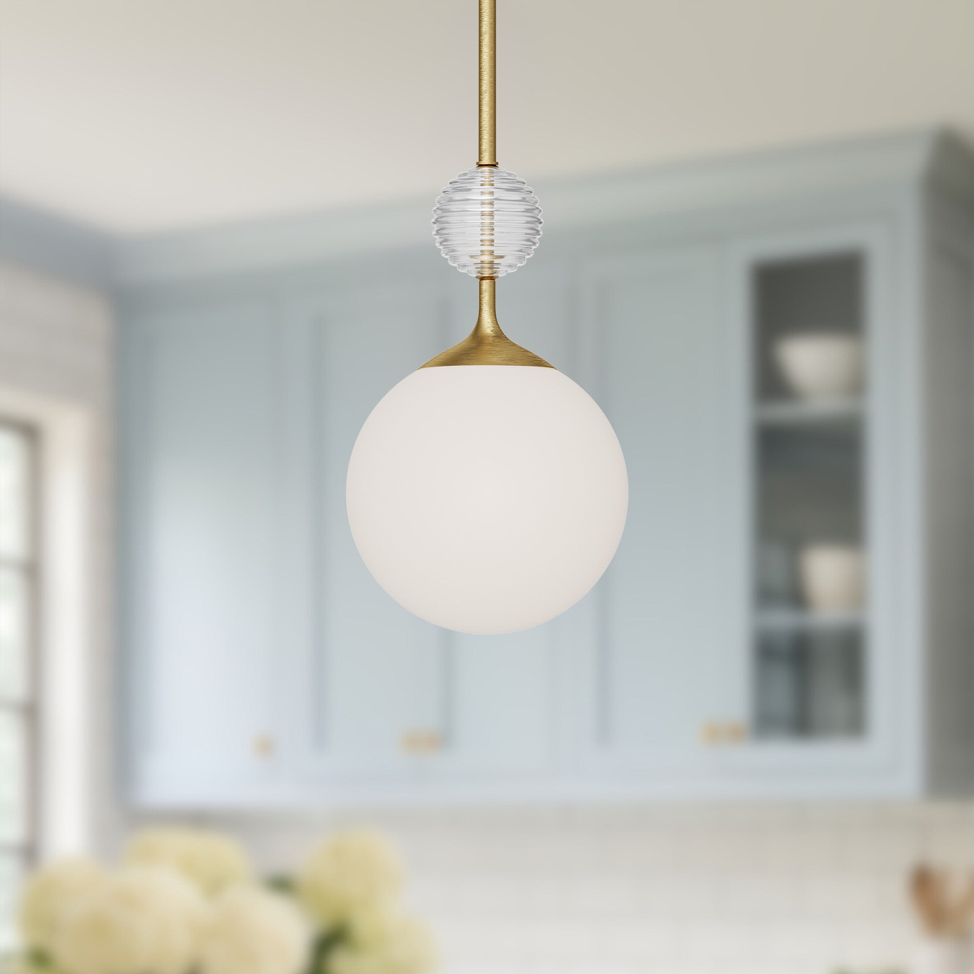 Celia 8-in Steel Pendant