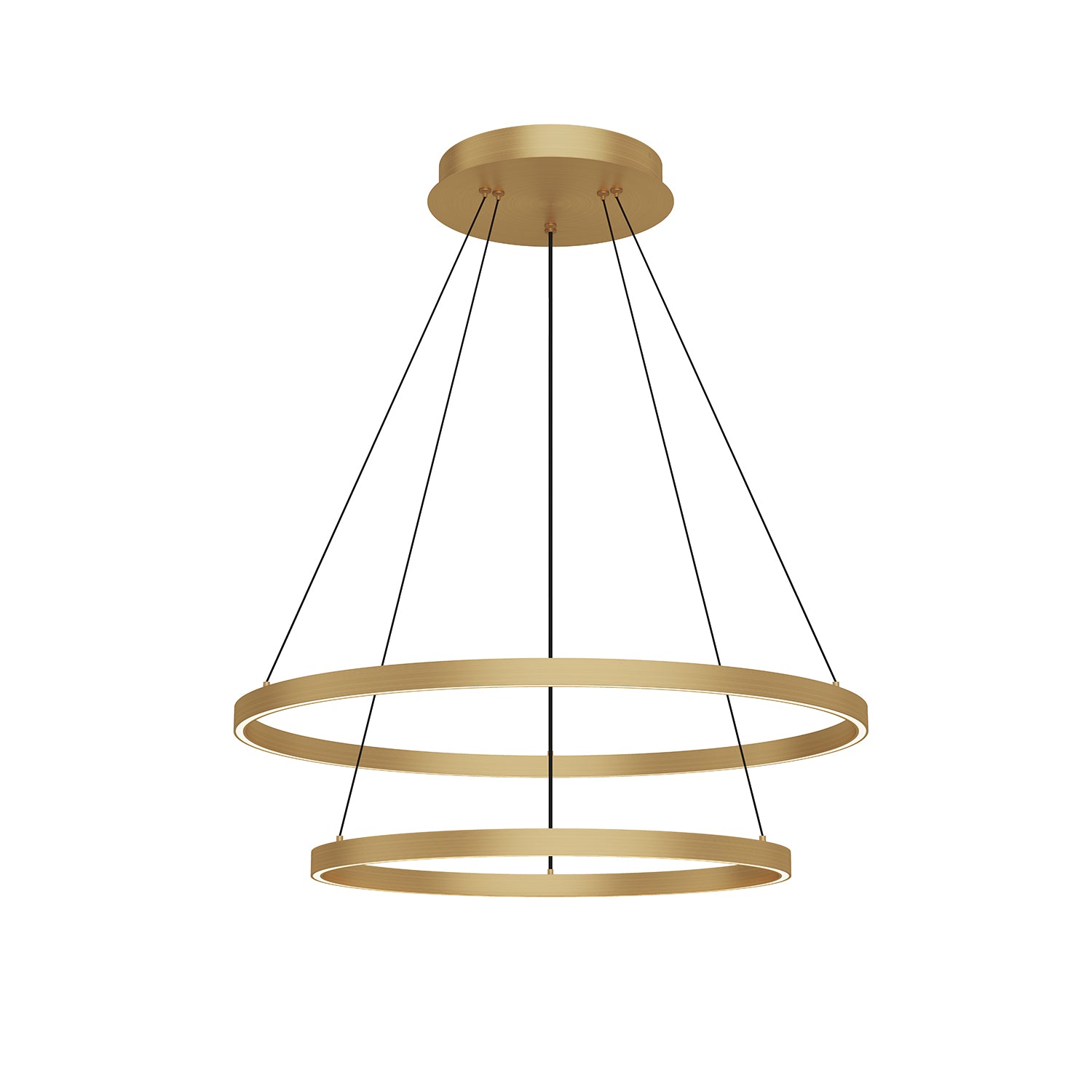 Cerchio 32-in 2 Tier Aluminum Chandelier