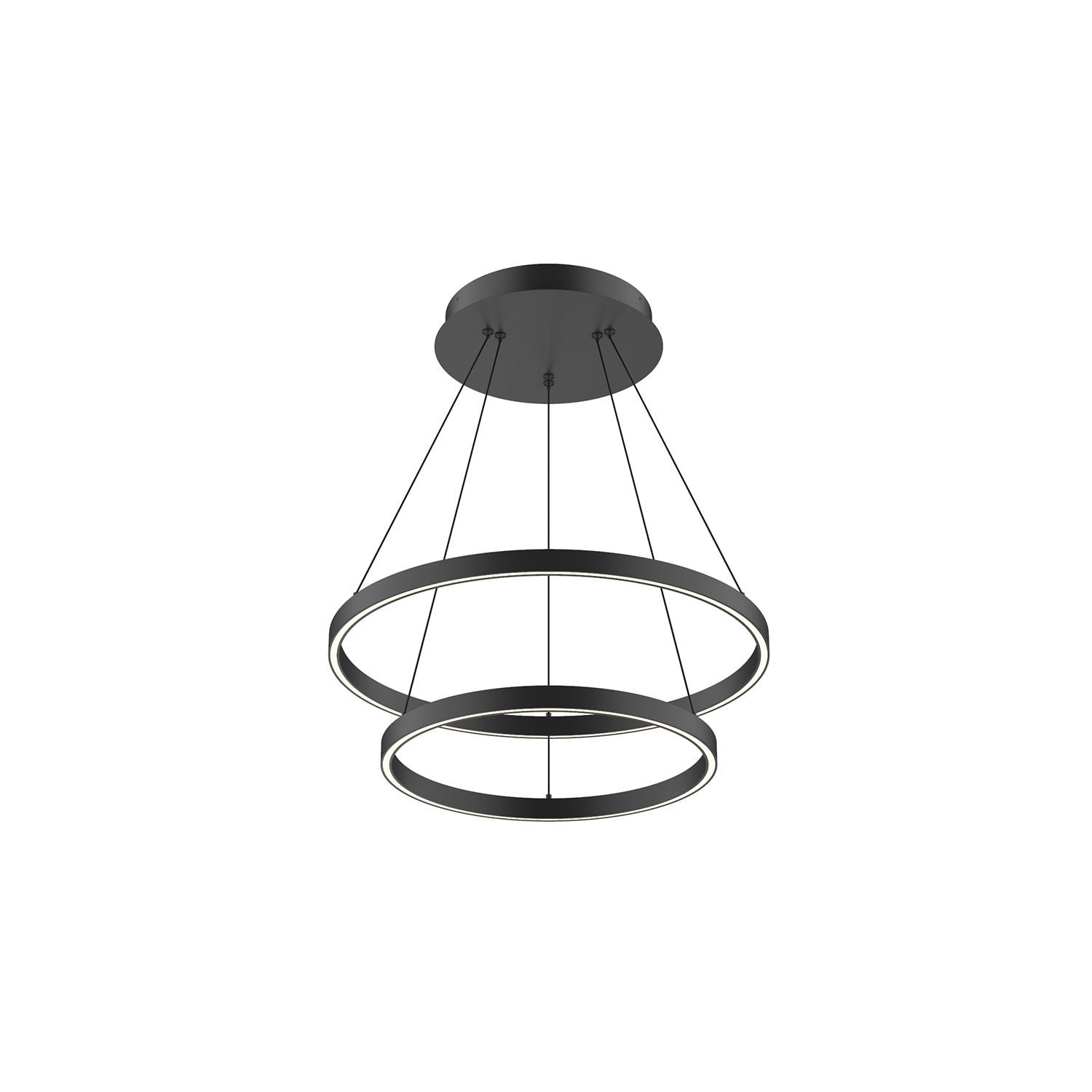 Cerchio 24-in 2 Tier Aluminum Chandelier