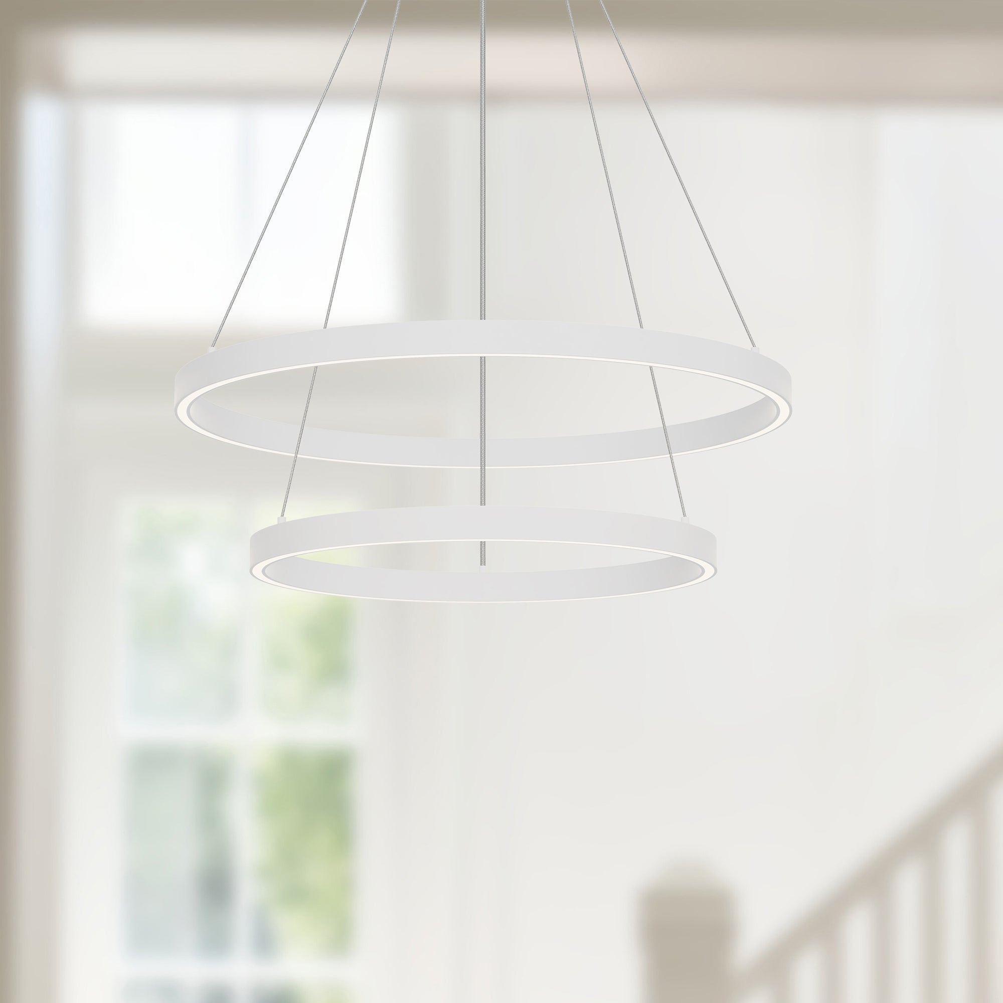Cerchio 24-in 2 Tier Aluminum Chandelier