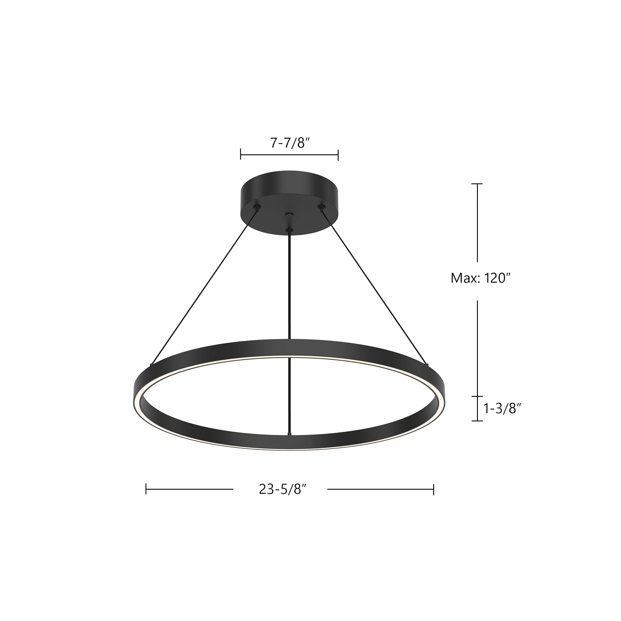 Cerchio 24-in Dimmable LED Downlight Pendant