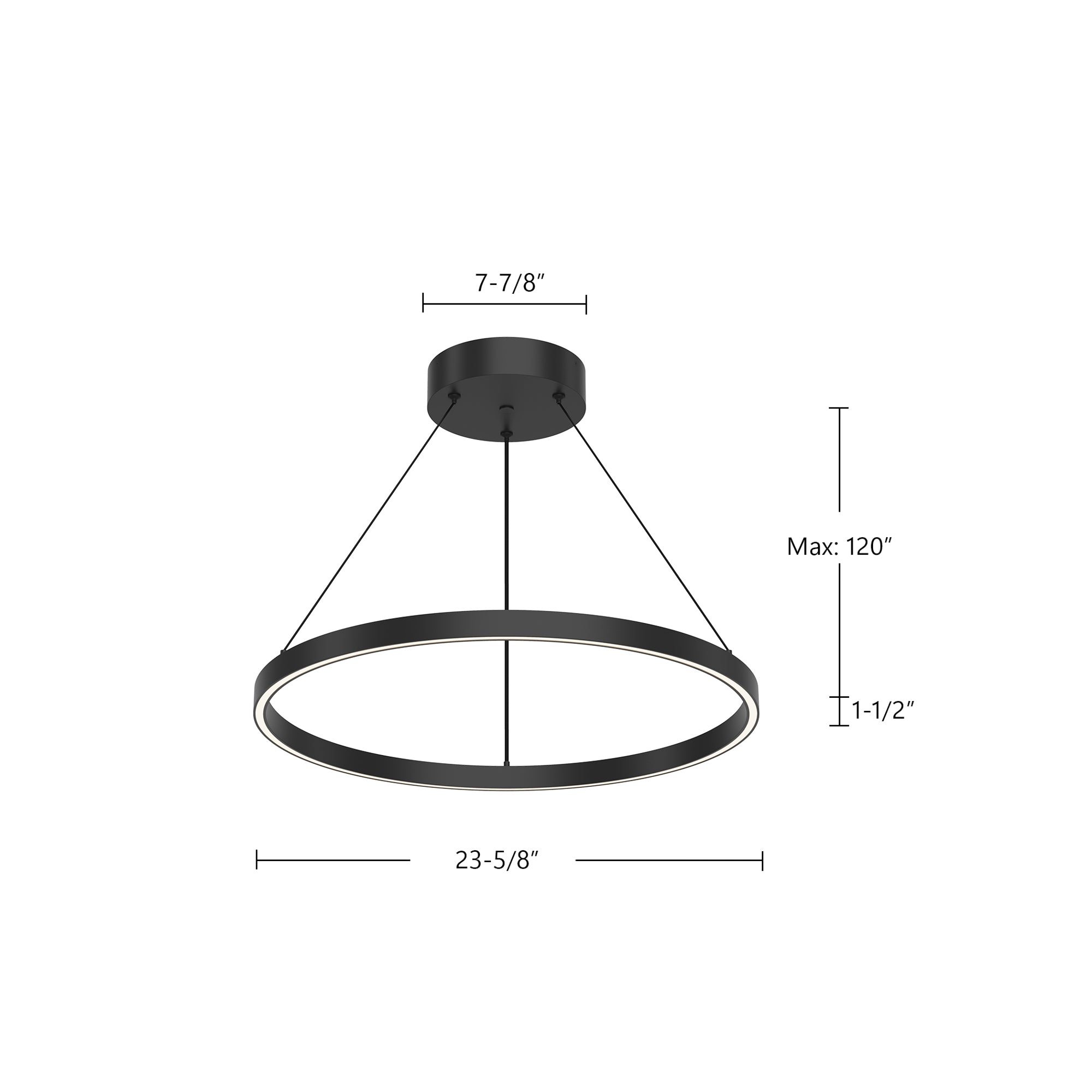 Cerchio 24-in Dimmable LED Pendant
