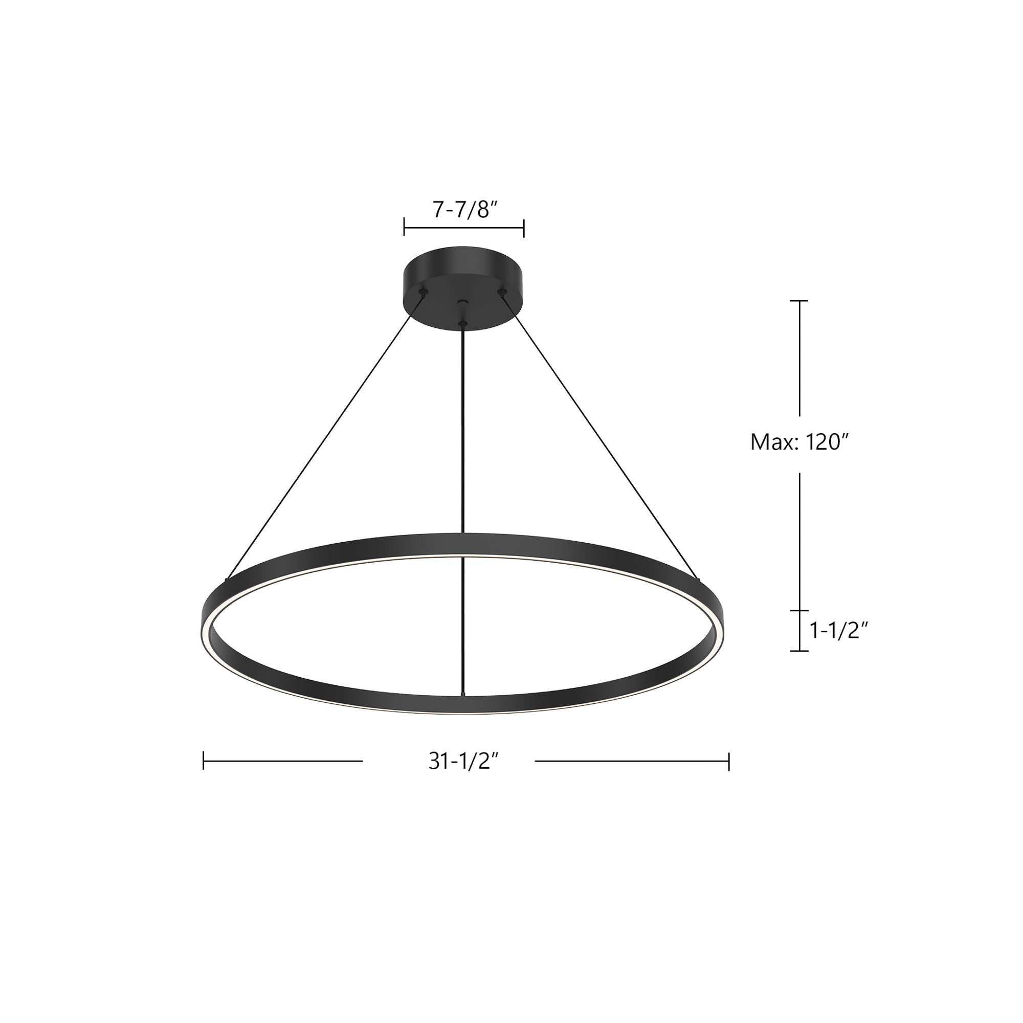 Cerchio 32-in Dimmable LED Pendant