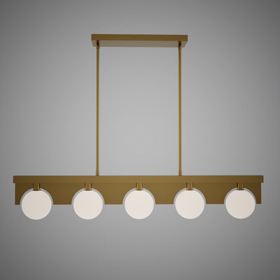 Sahara 5-Light 40-in Aged Brass Chandelier Dimmable