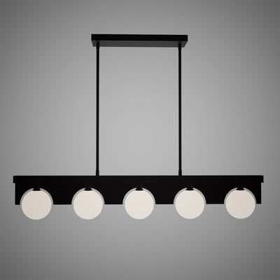 Sahara 5-Light 40-in Matte Black Chandelier Dimmable