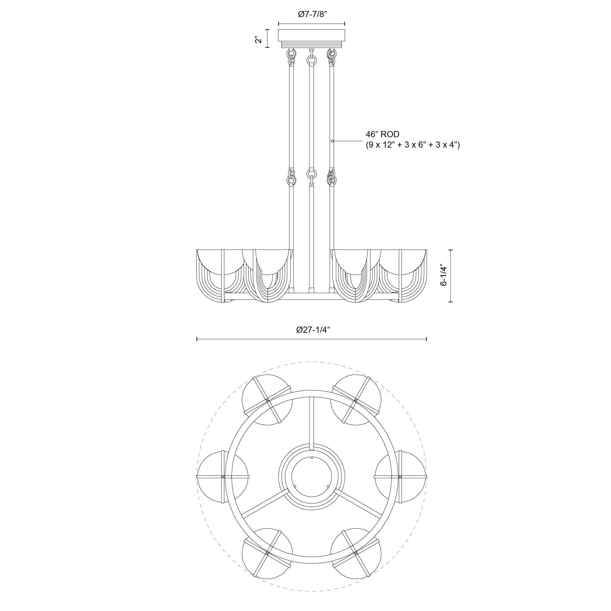 Colette 27-in Steel Chandelier