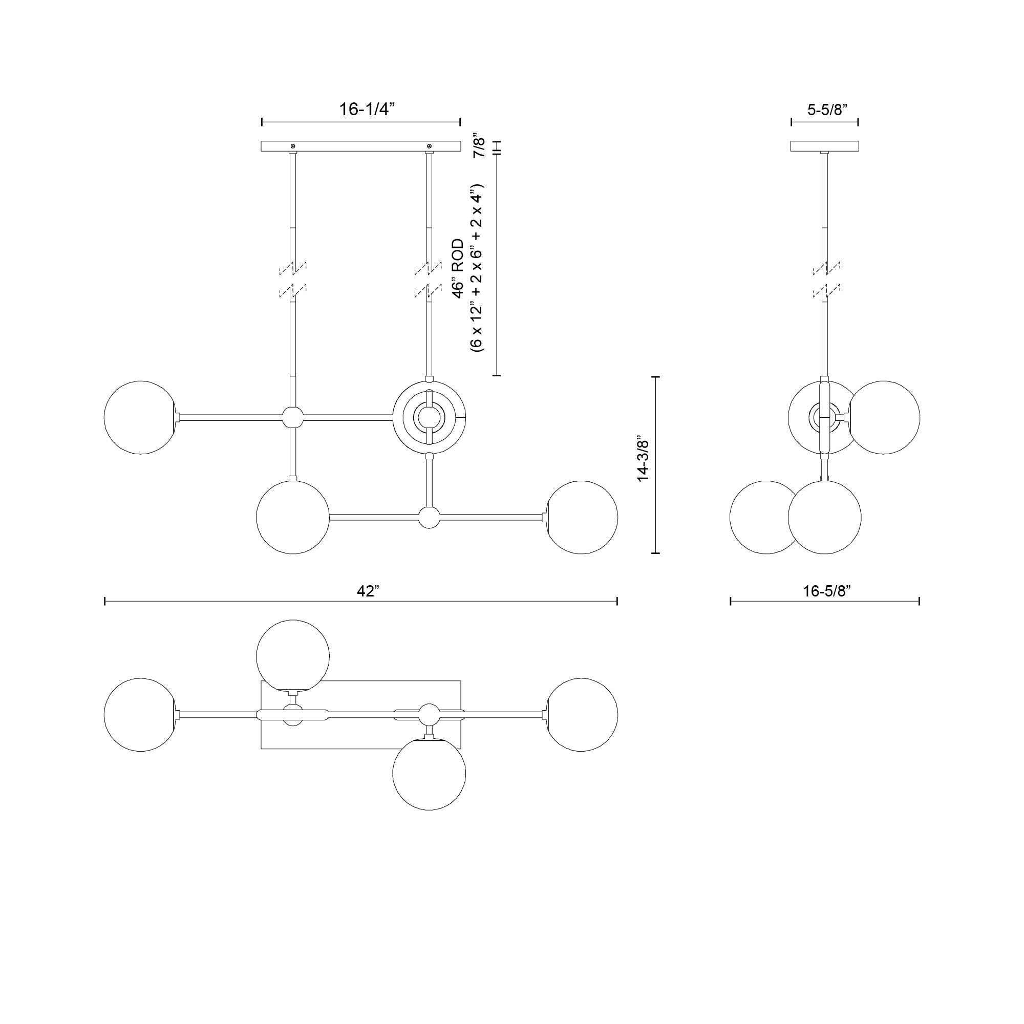 Fiore 42-in Steel Chandelier