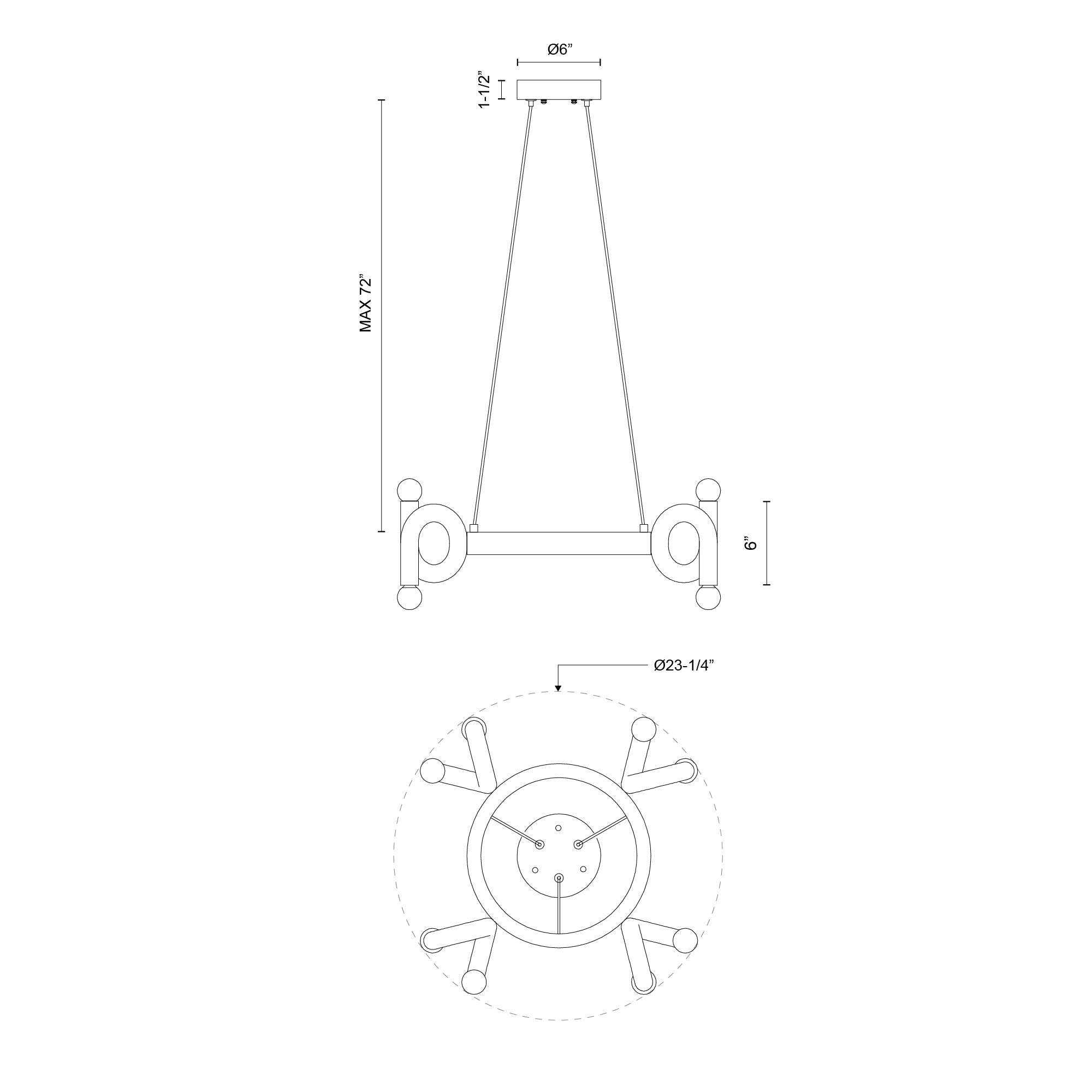 Sadie 23-in Aluminum Chandelier