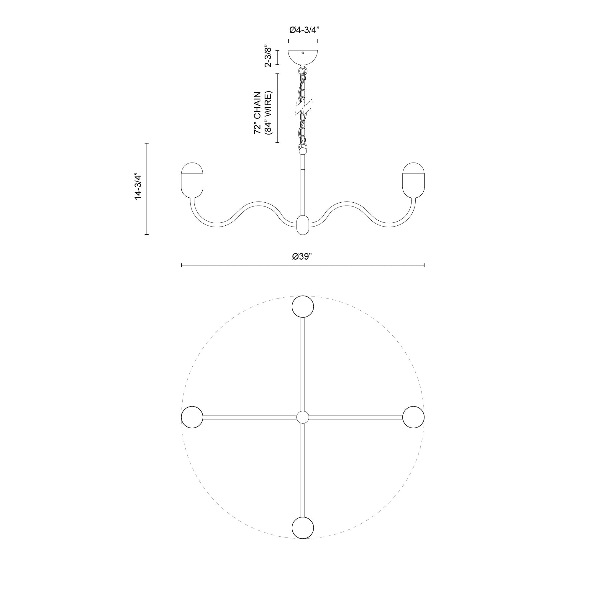Effie 39-in Aluminum Chandelier