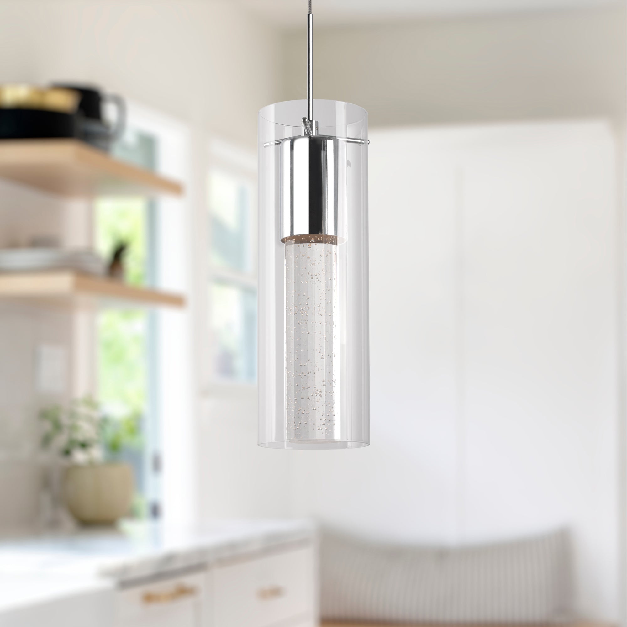 Champagne 4-in Steel Pendant