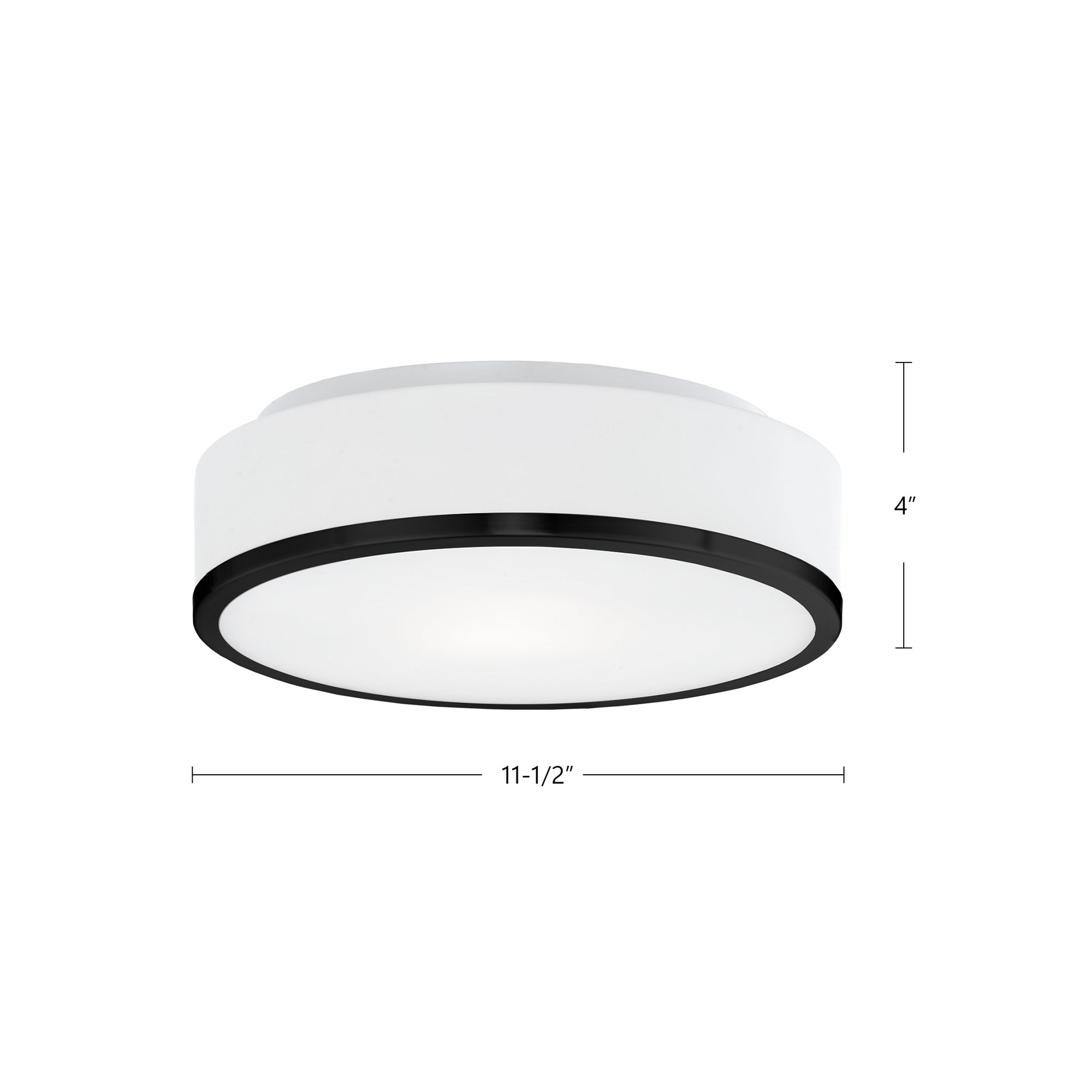 Charlie 12-in 2 lights Steel Flush Mount