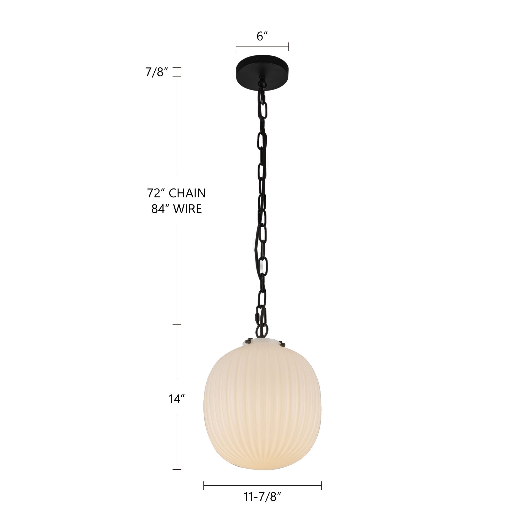 Cherise 12-in Steel Pendant