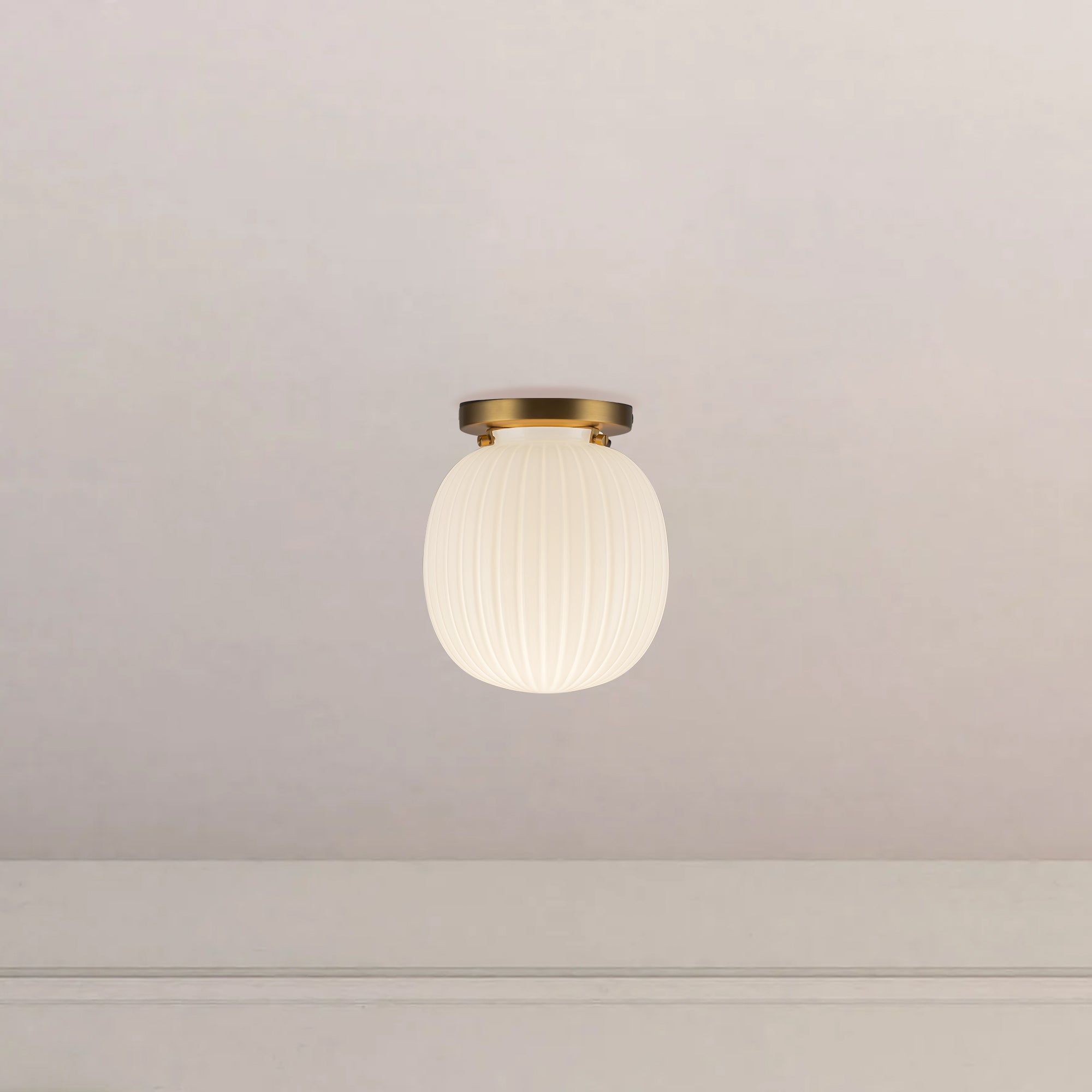 Cherise 7-in Steel Semi-Flush Mount