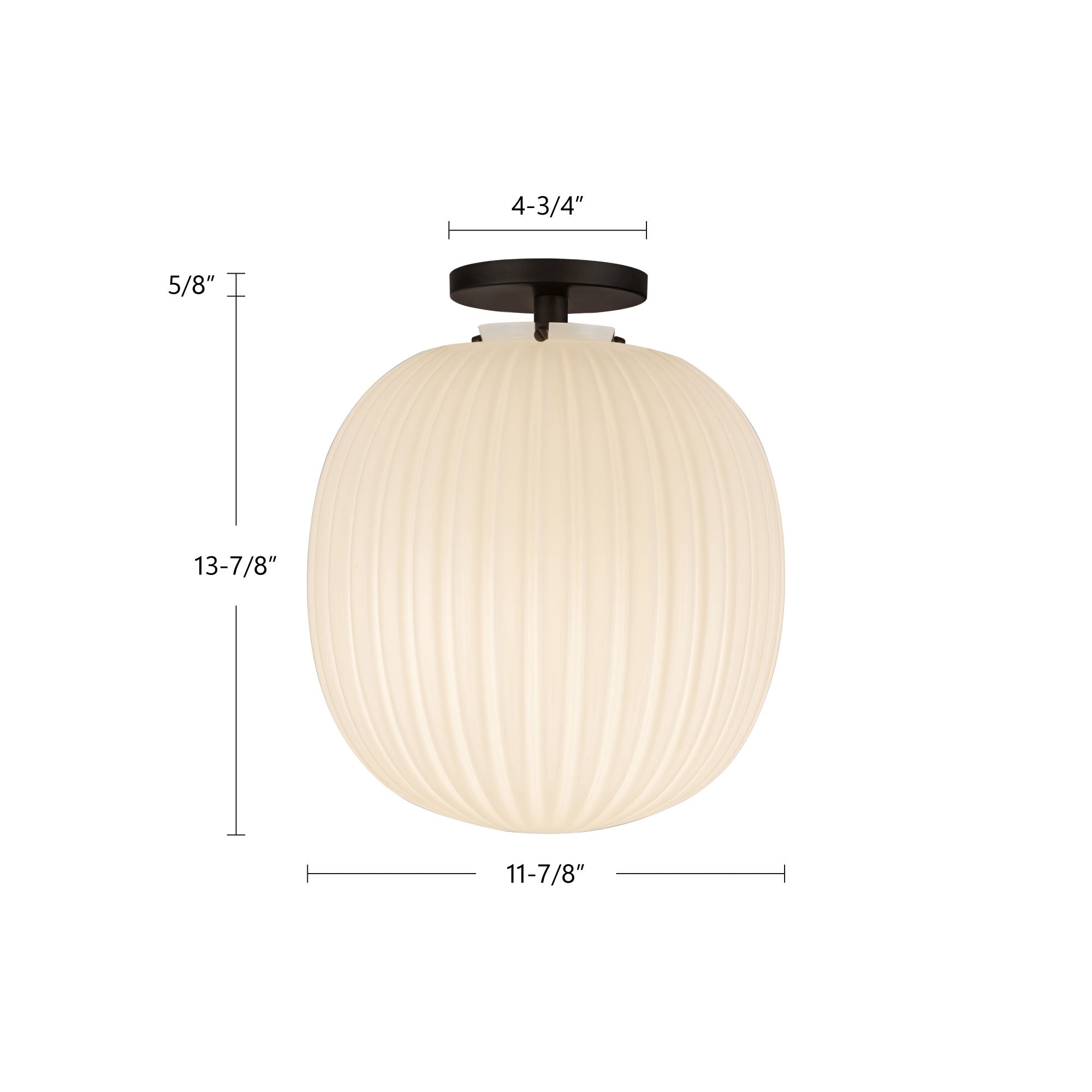 Cherise 12-in Steel Semi-Flush Mount