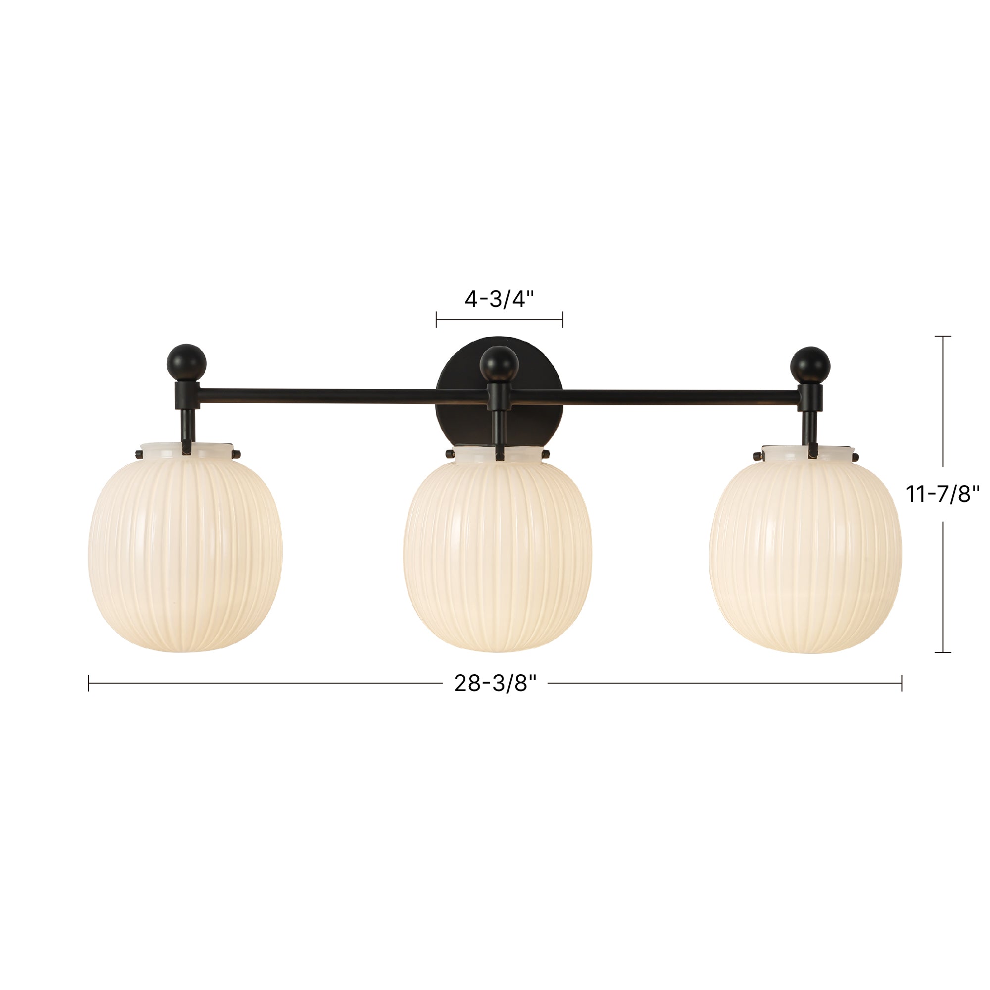 Cherise 29-in Steel Vanity Light