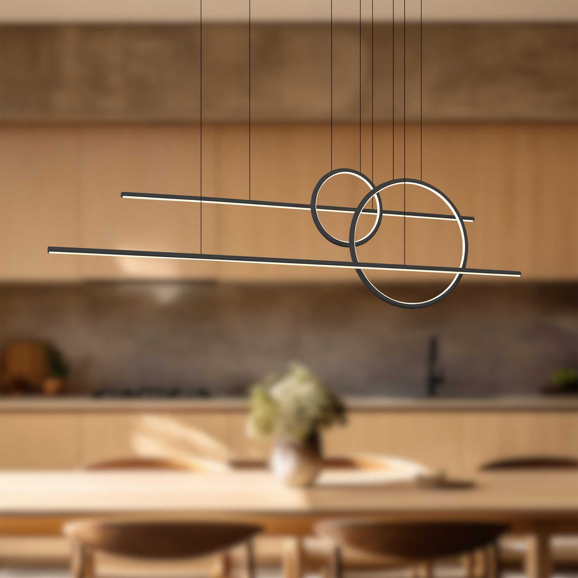Chute Calypso 56-in Aluminum Multi Pendant