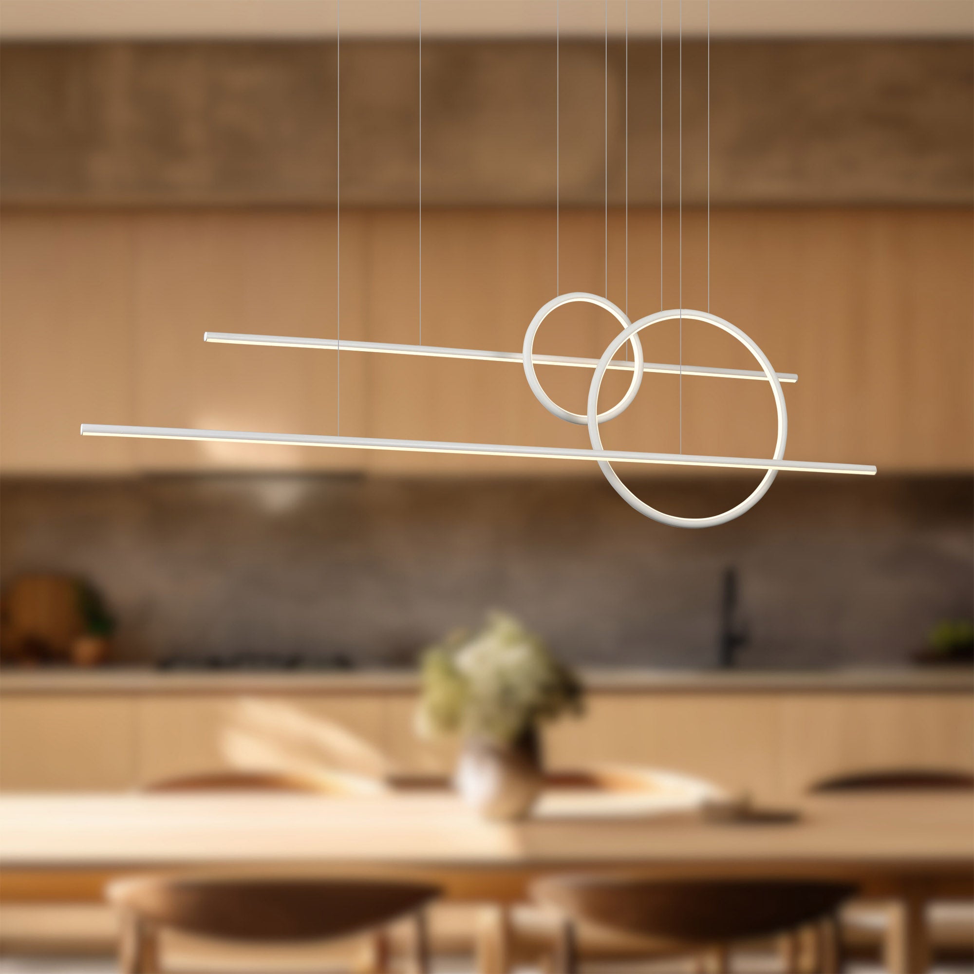 Chute Calypso 56-in Aluminum Multi Pendant