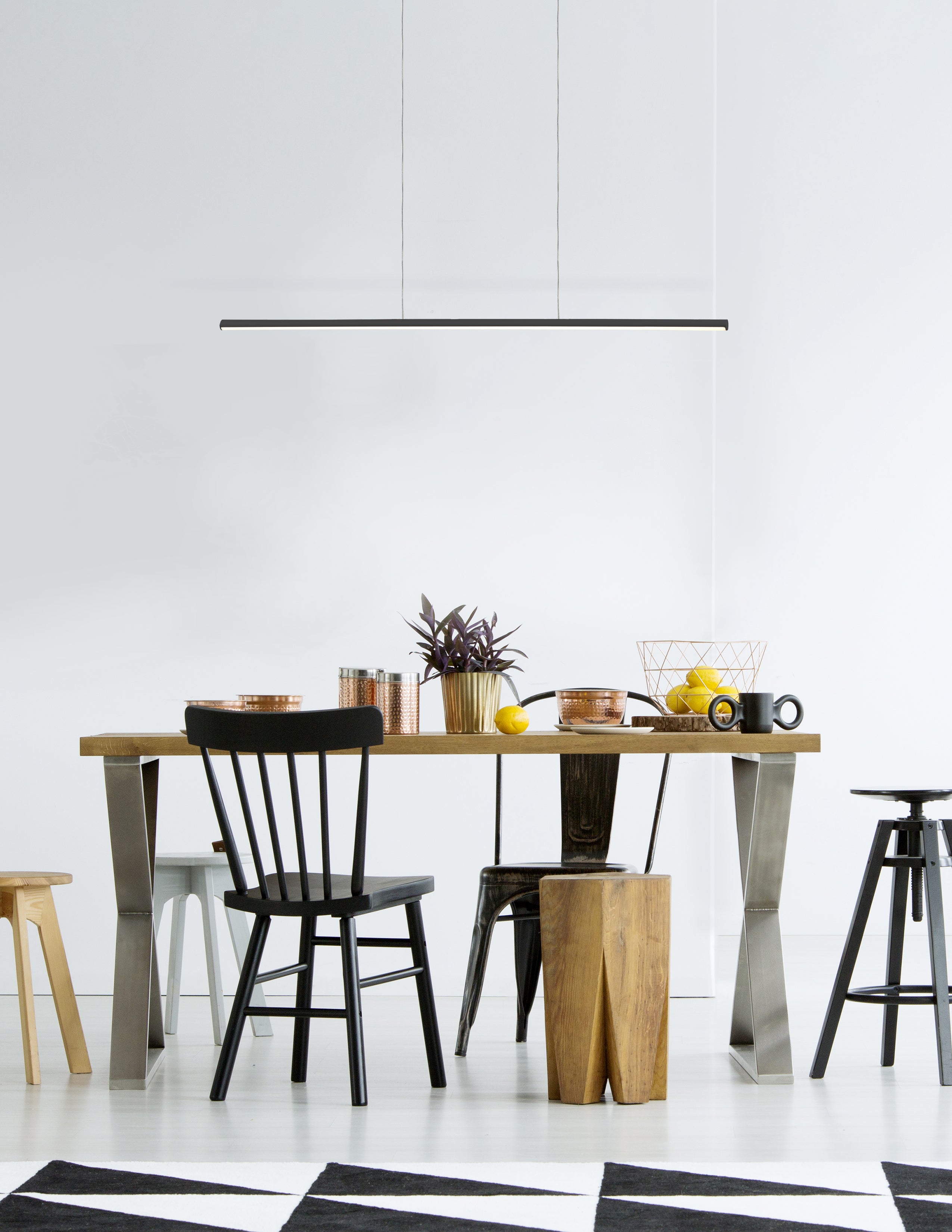 Chute 35-in Slim Bar Linear LED Pendant
