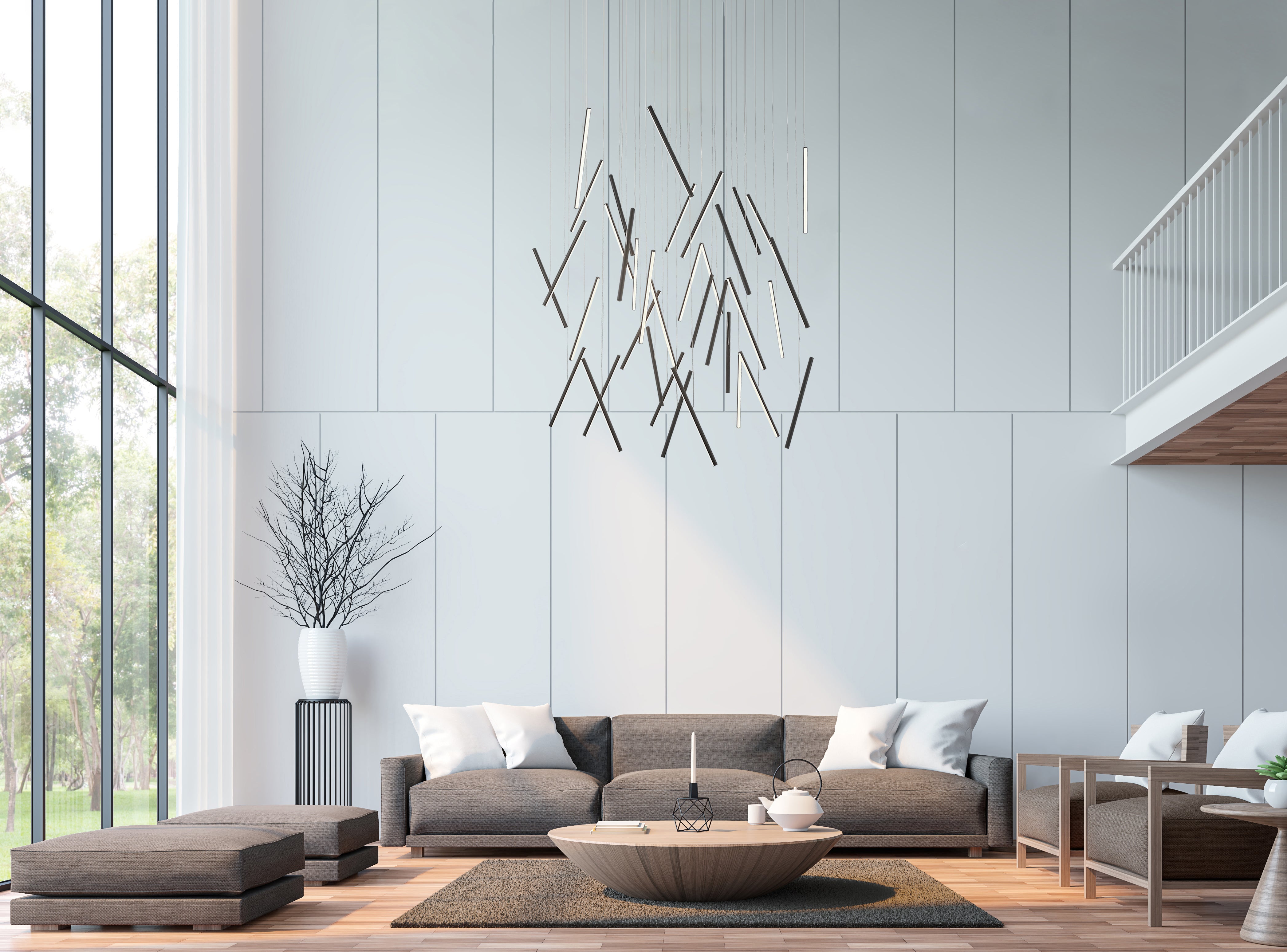 Chute 50-in Aluminum Multi Pendant