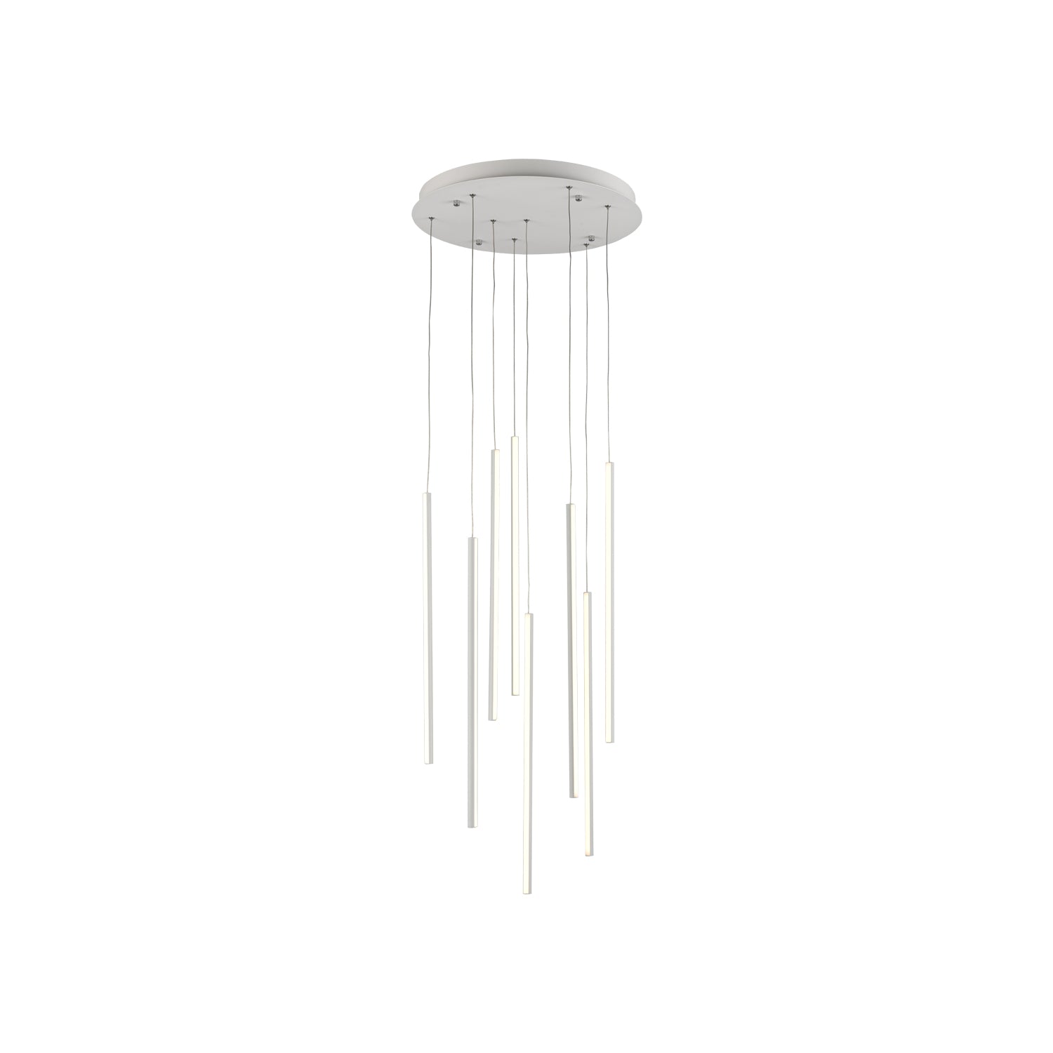 Chute 8 Head Aluminum Multi Pendant