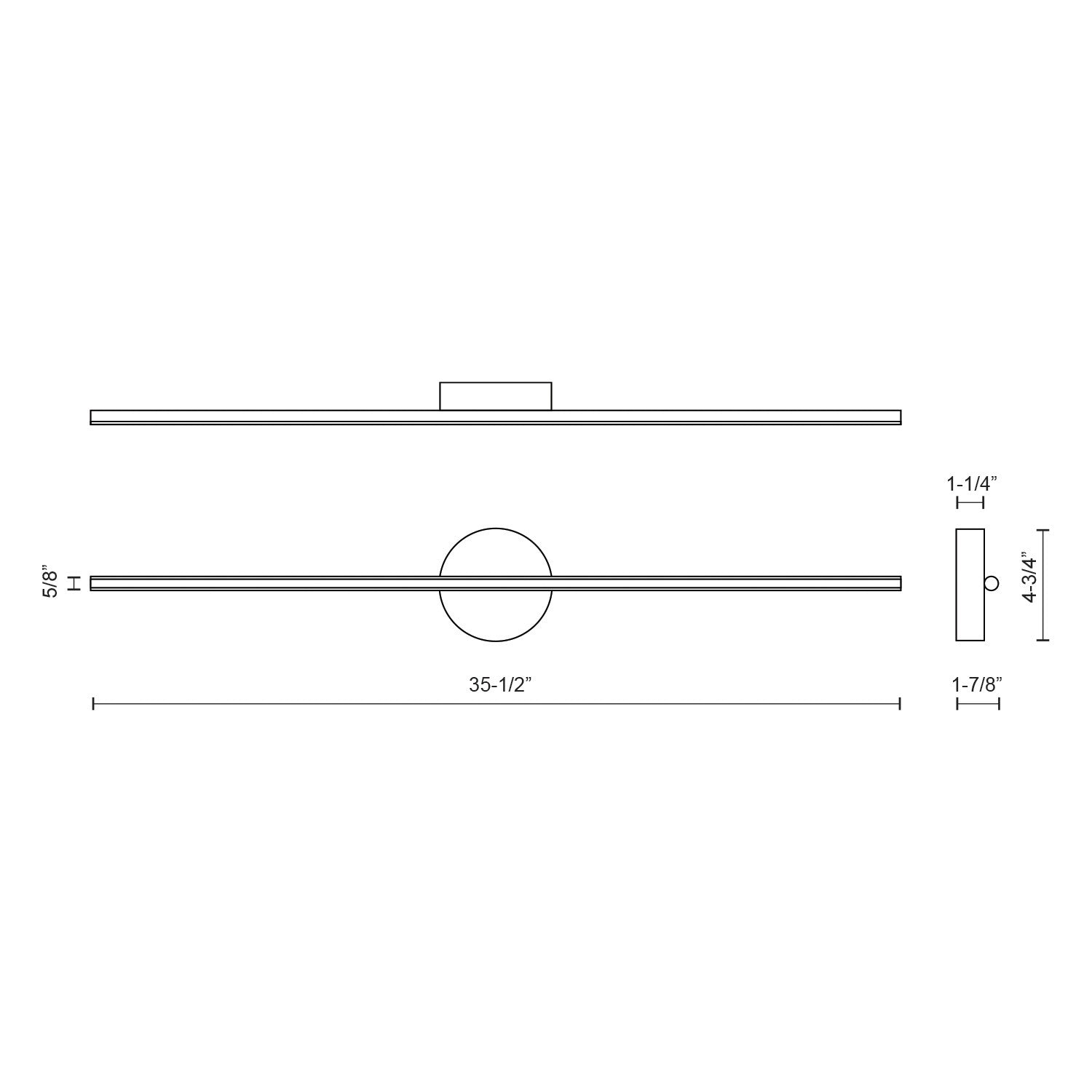 Chute 35-in Aluminum Polymeric Material Wall Sconce