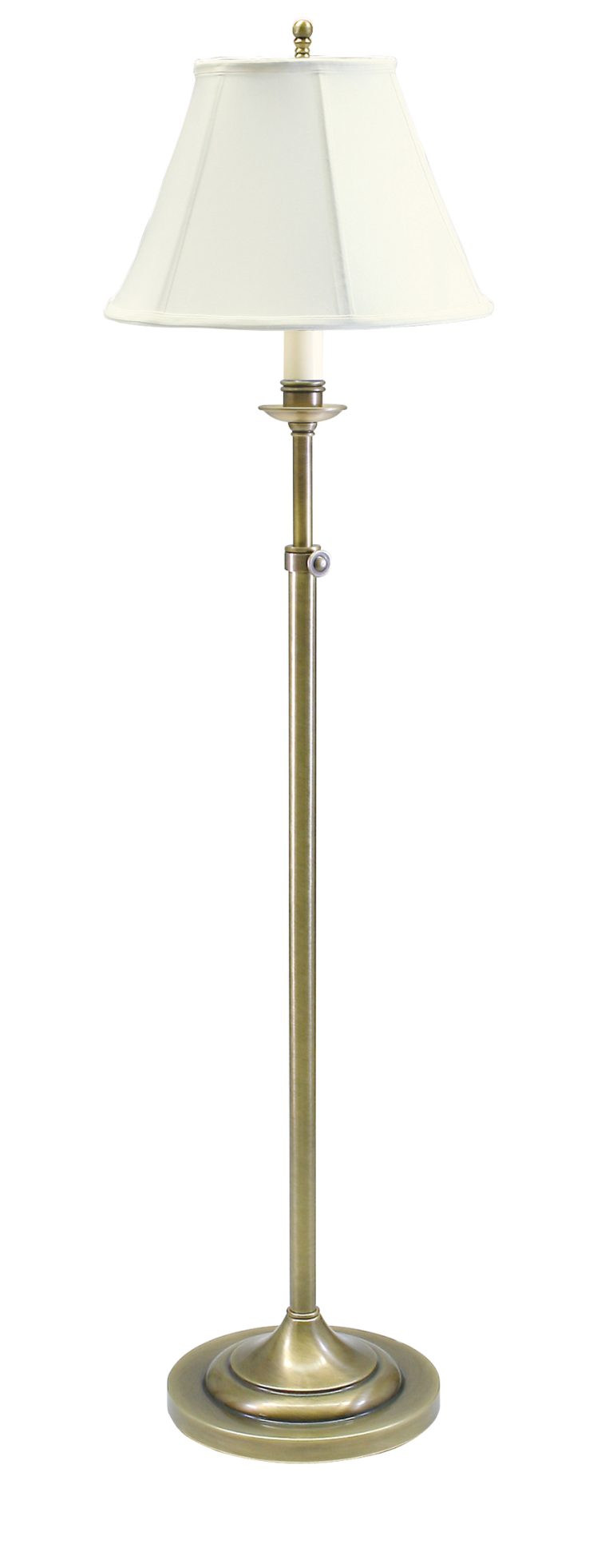 45-inch Club Antique Brass LED Floor Lamp