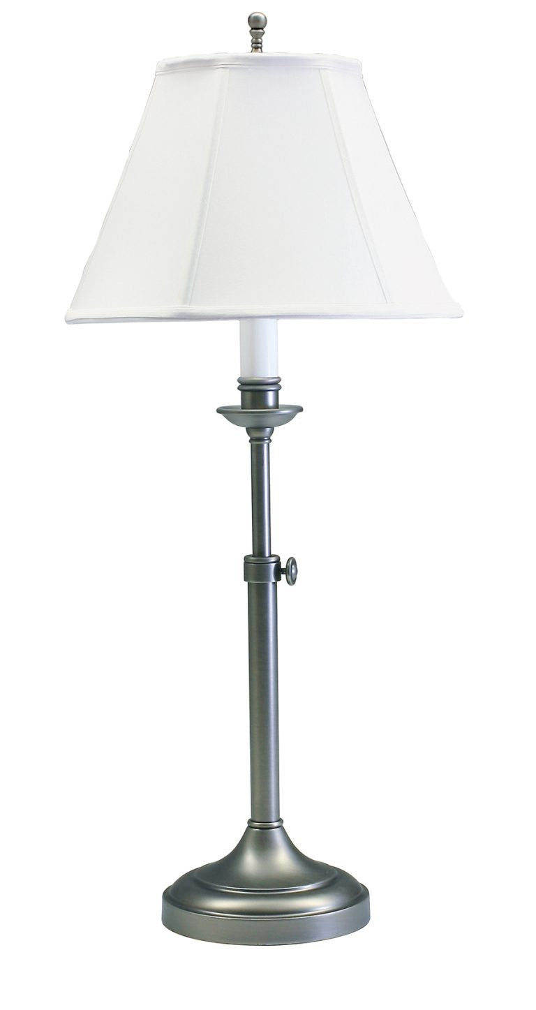 25-inch Club Antique Silver Table Lamp