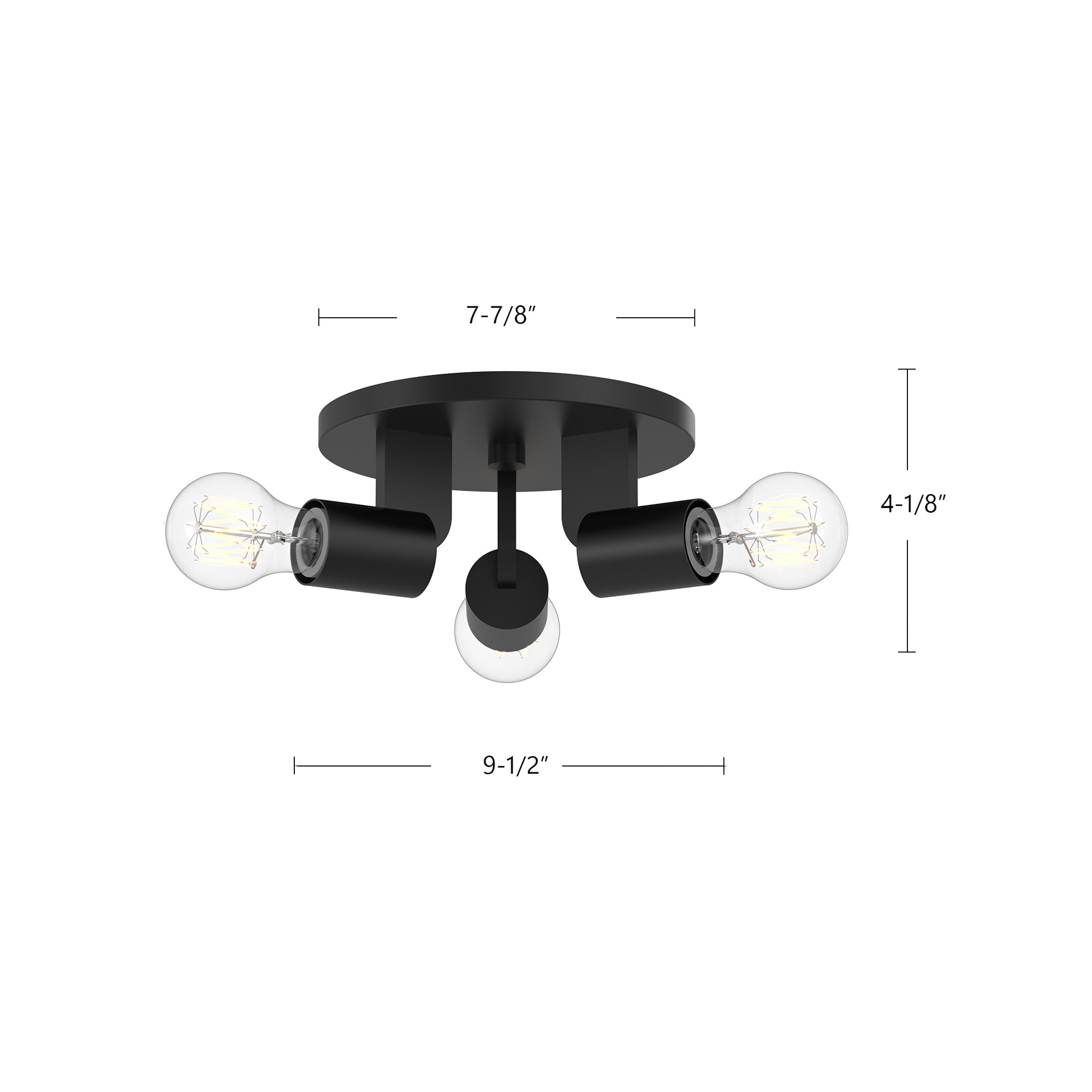 Claire 10-in Steel Semi-Flush Mount