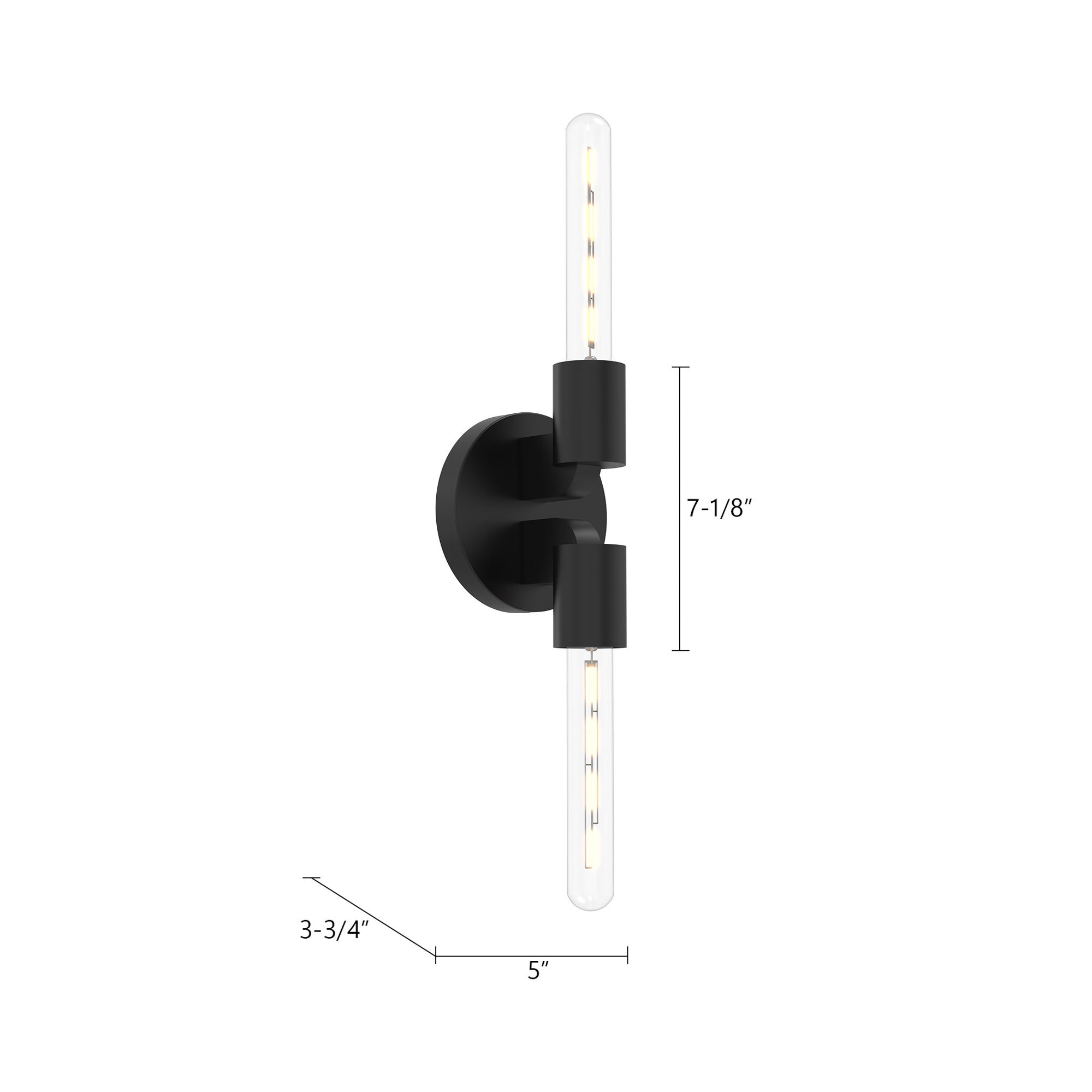 Claire 5-in 2 Lights Steel Vanity Light