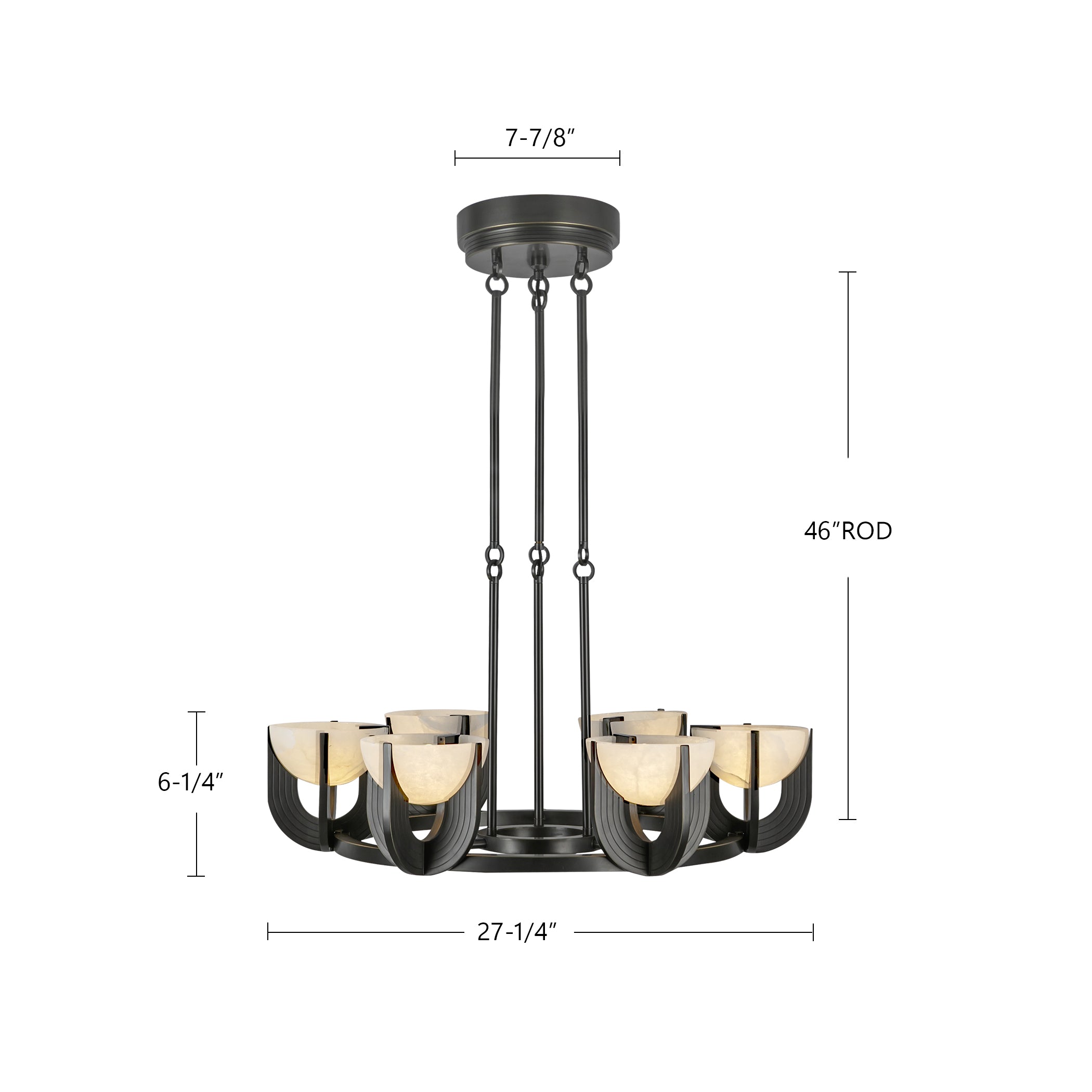 Colette 27-in Steel Chandelier