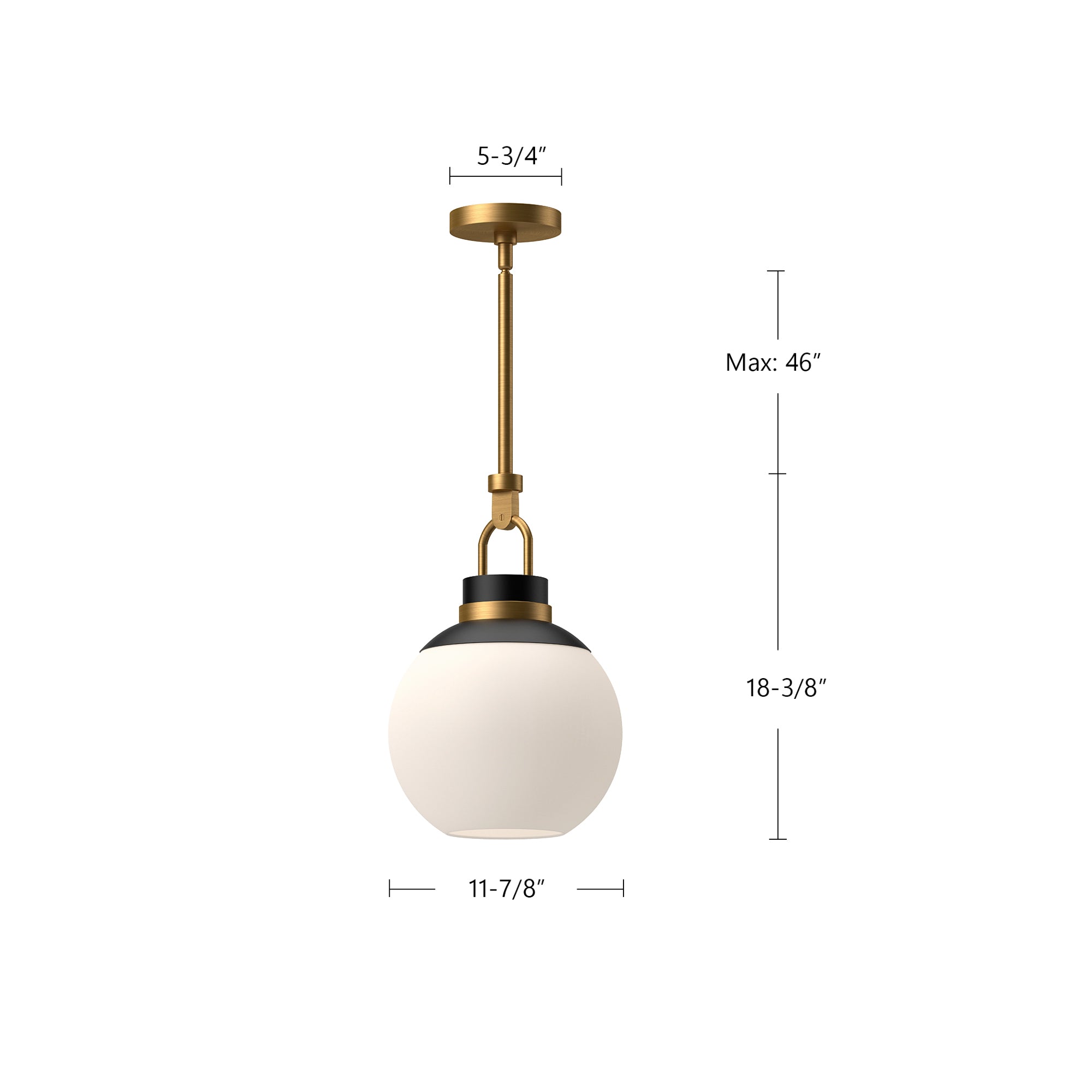 Copperfield 12-in Steel Pendant