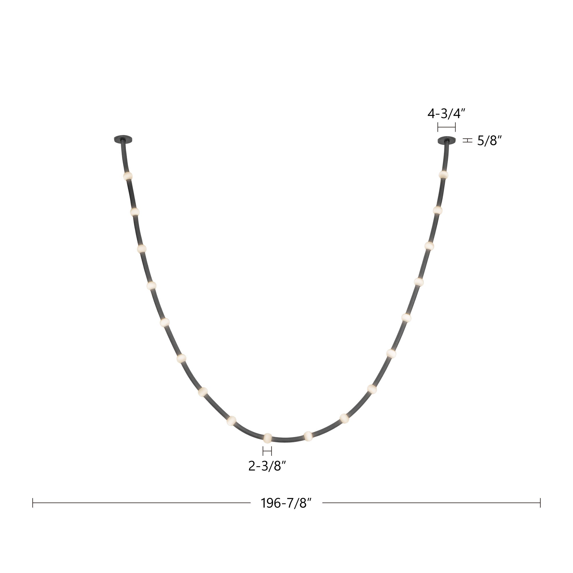 Corda 17-ft Aluminum Pendant