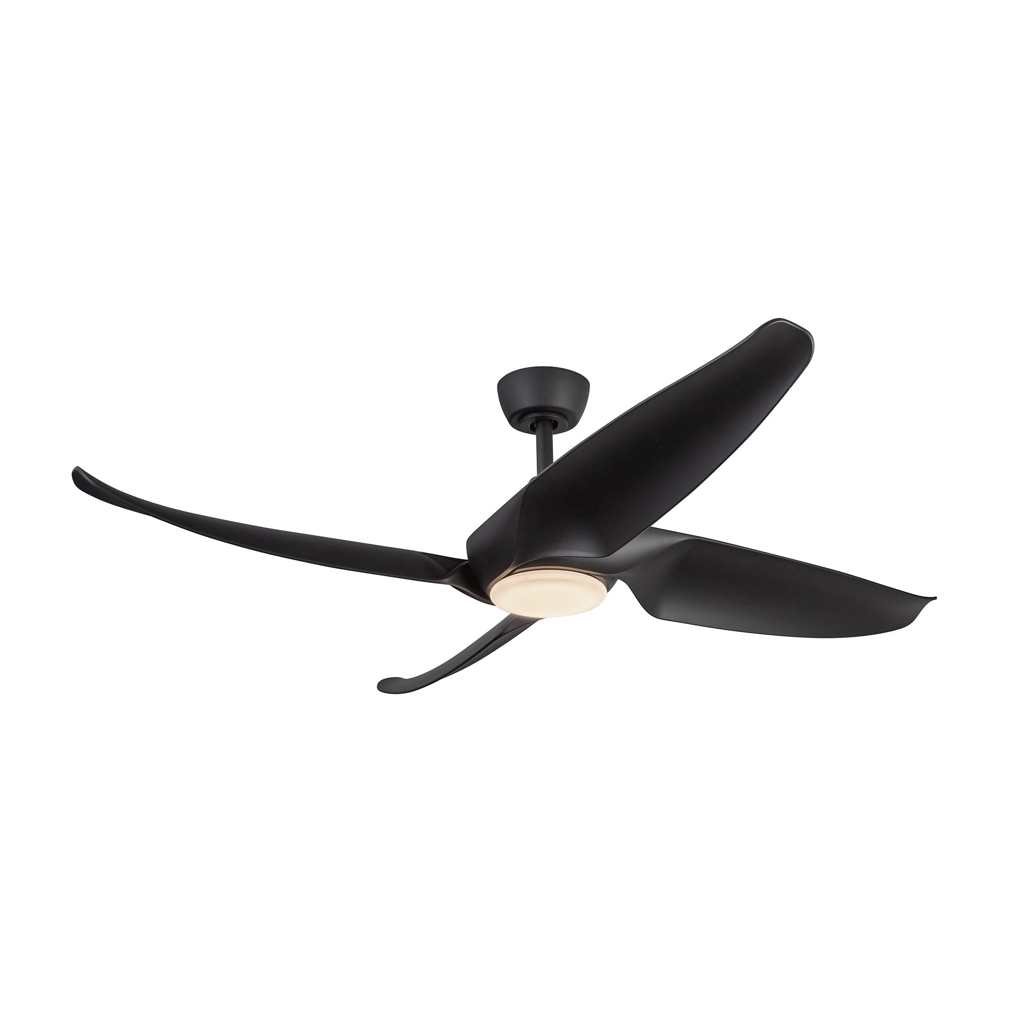 Coronado 56-in Matte Black Reversible DC LED Ceiling Fan