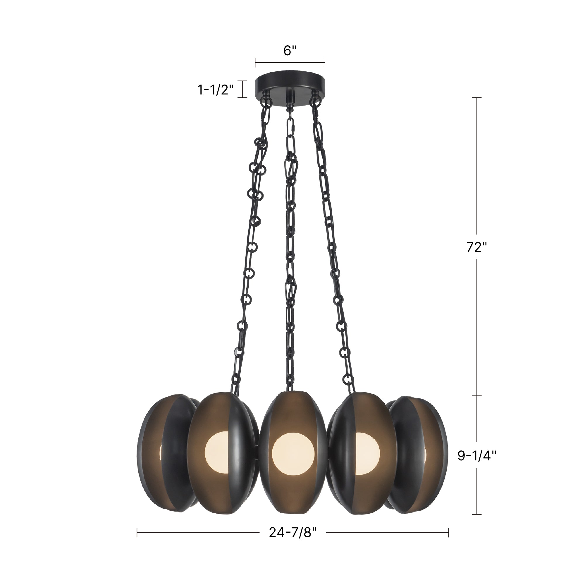 Cortez 25-in Steel Chandelier