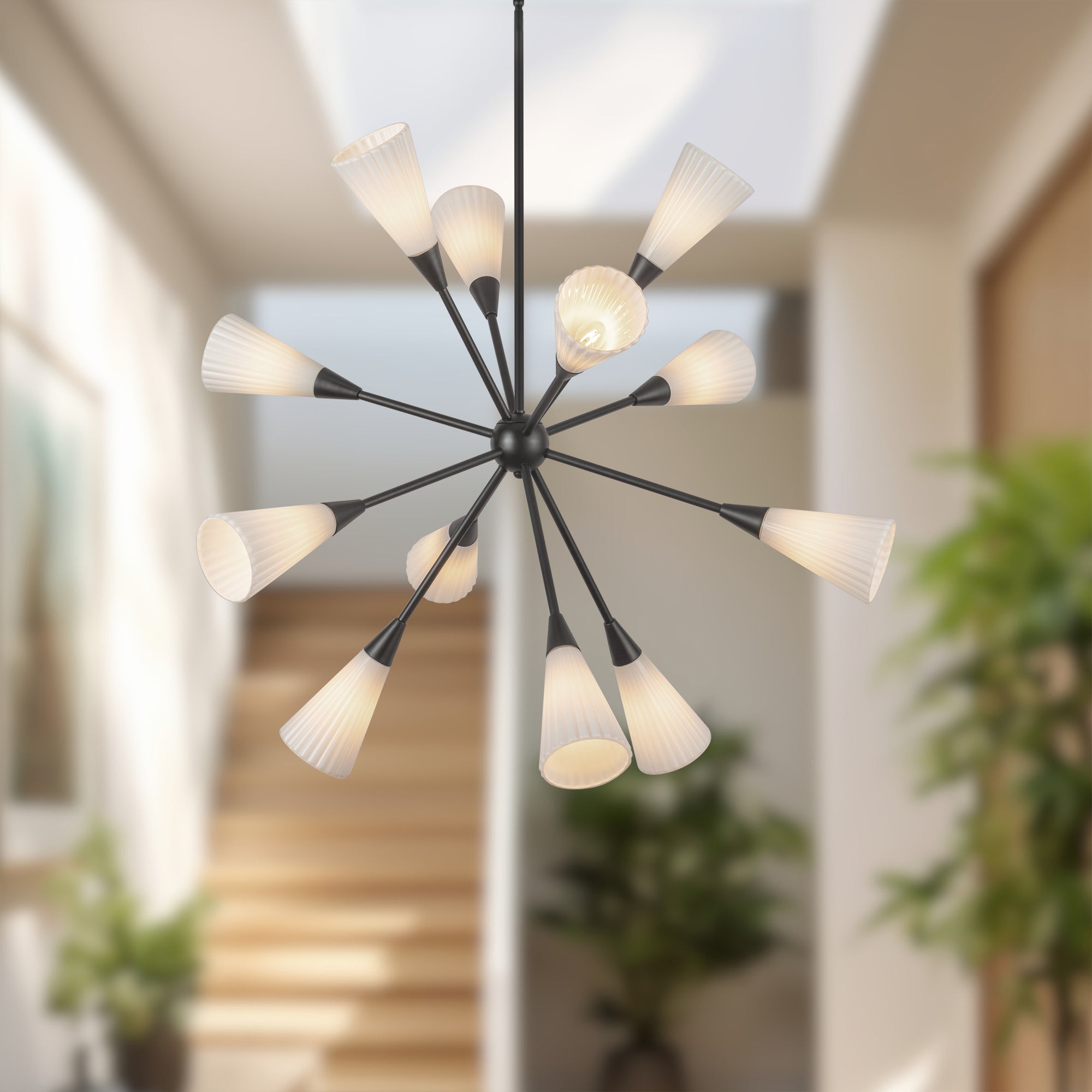 Cosmo 39-in Steel Chandelier