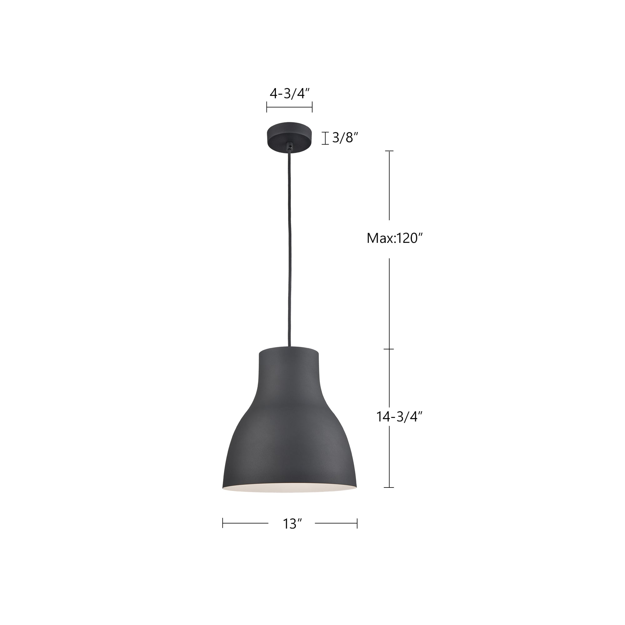 Cradle 13-in Aluminum Pendant