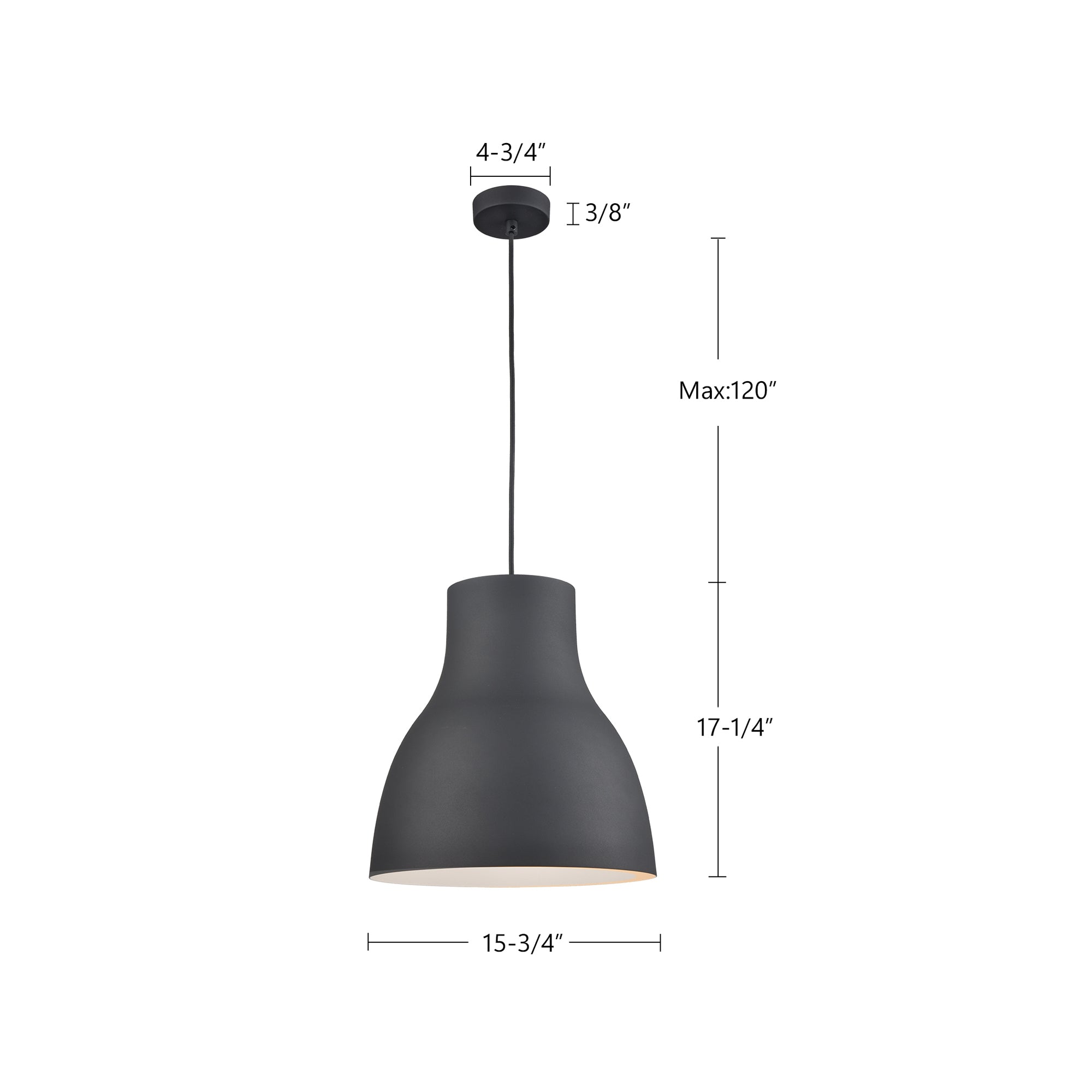 Cradle 16-in Aluminum Pendant