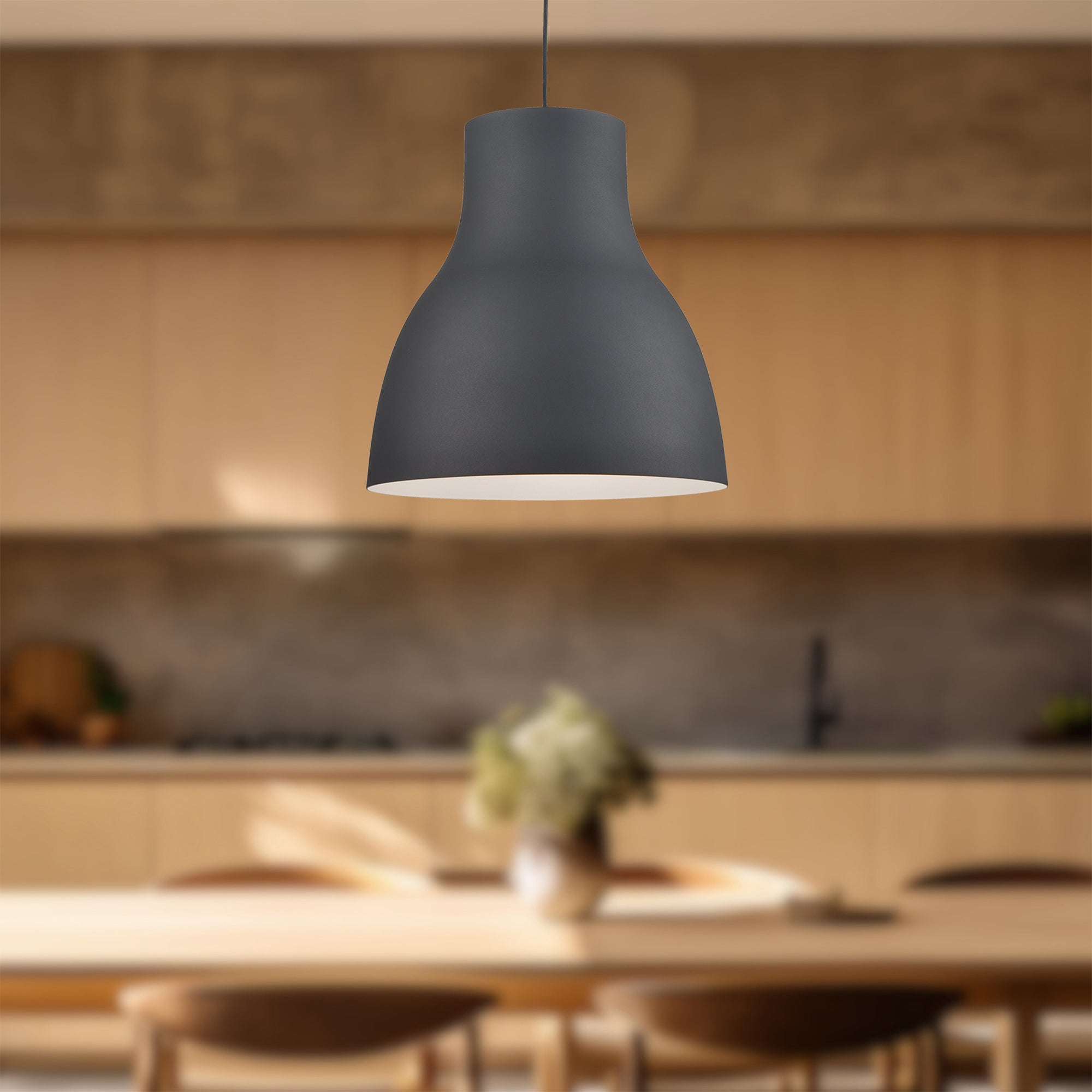 Cradle 24-in Spun Aluminum Bowl Pendant