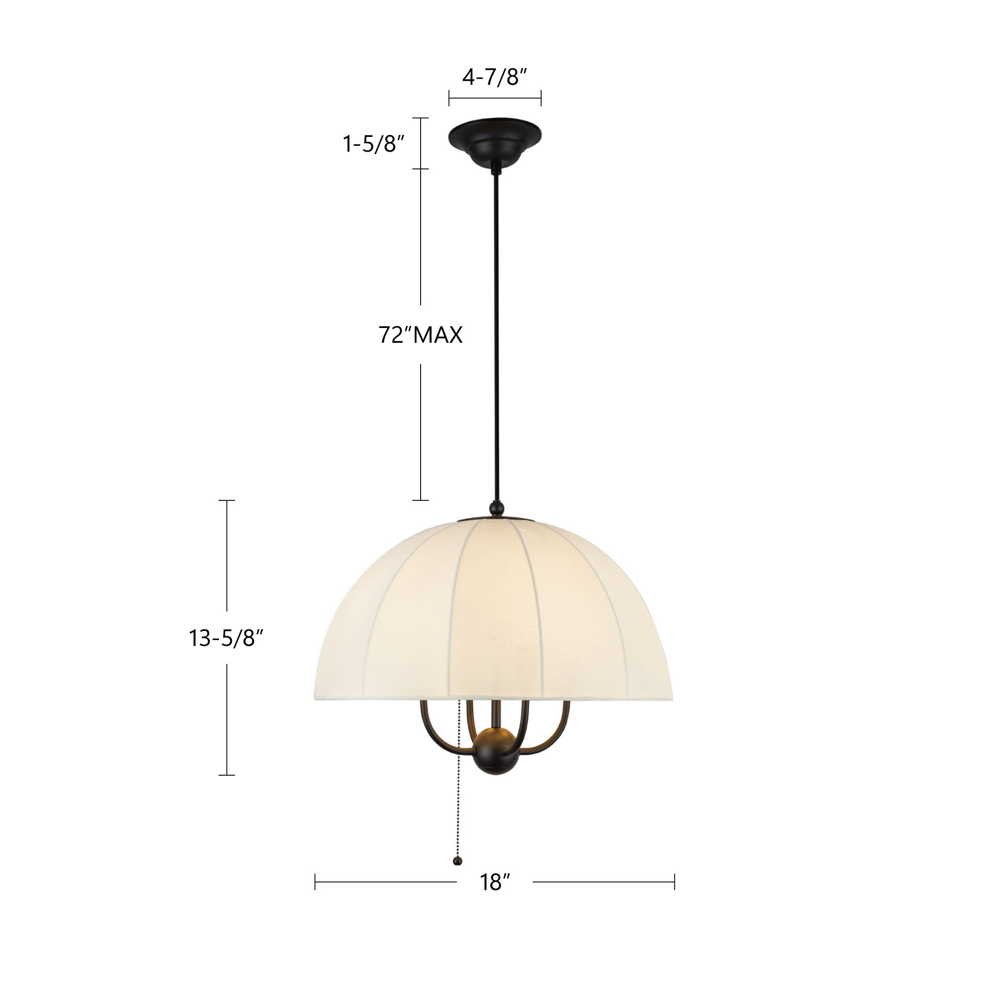 Crosby 18-in Steel Pendant