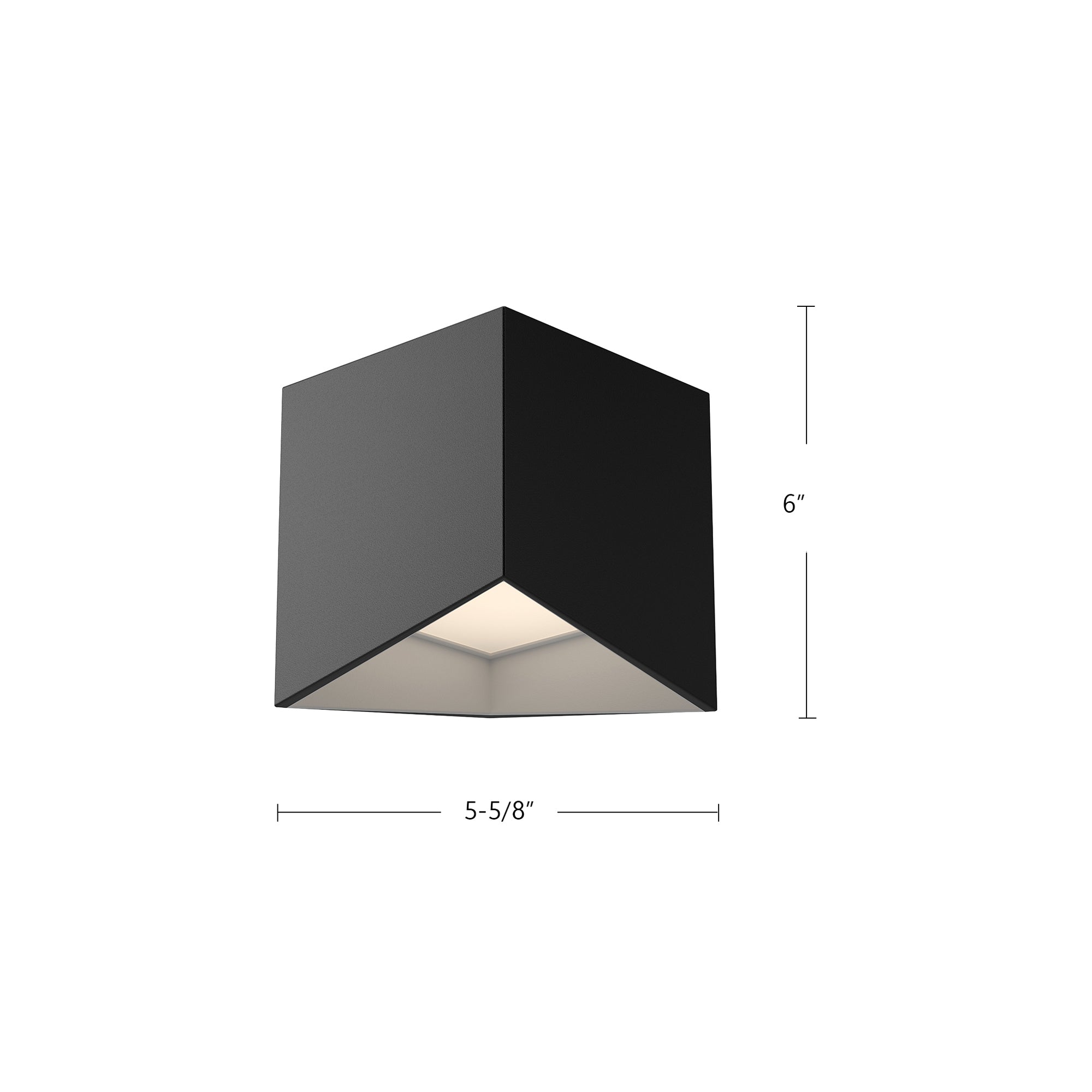 Cubix 5-in Steel Flush Mount